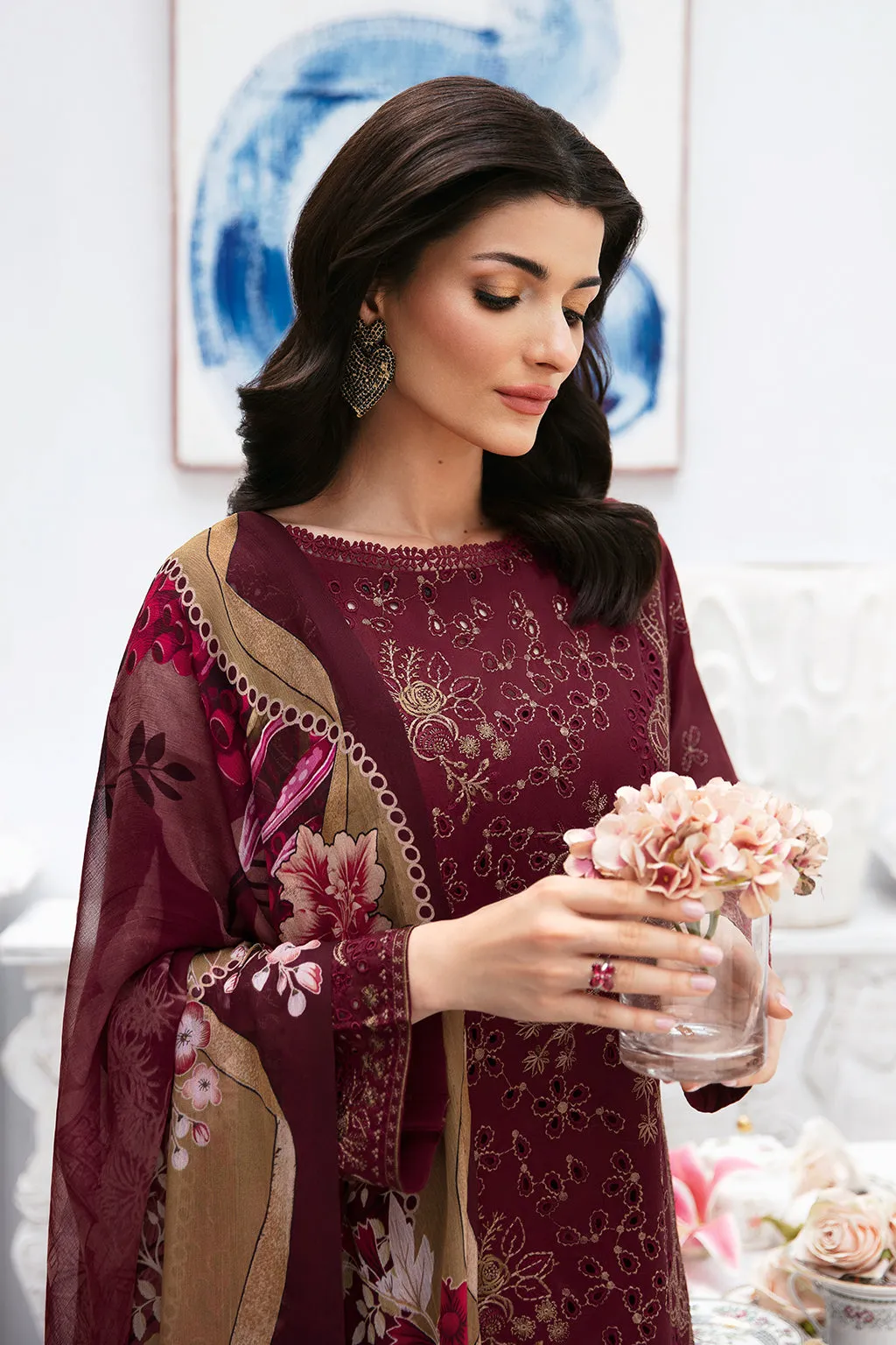 Ramsha Andaaz Vol-09 Embroidered Luxury Lawn Unstitched 3Pc Suit Z-907