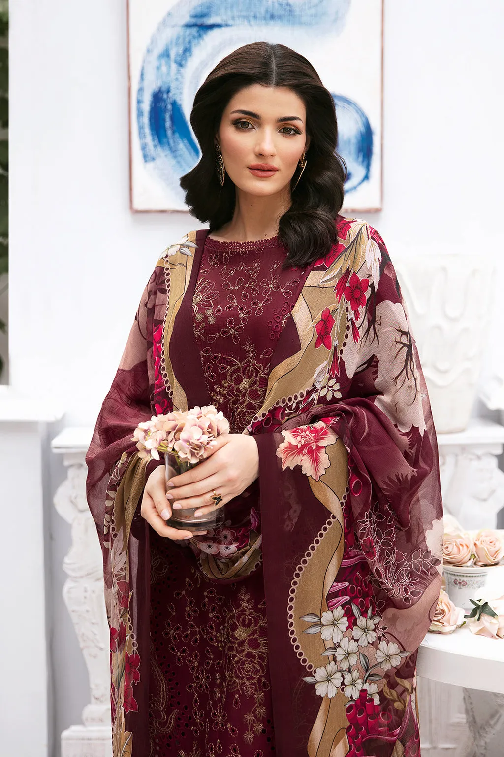 Ramsha Andaaz Vol-09 Embroidered Luxury Lawn Unstitched 3Pc Suit Z-907