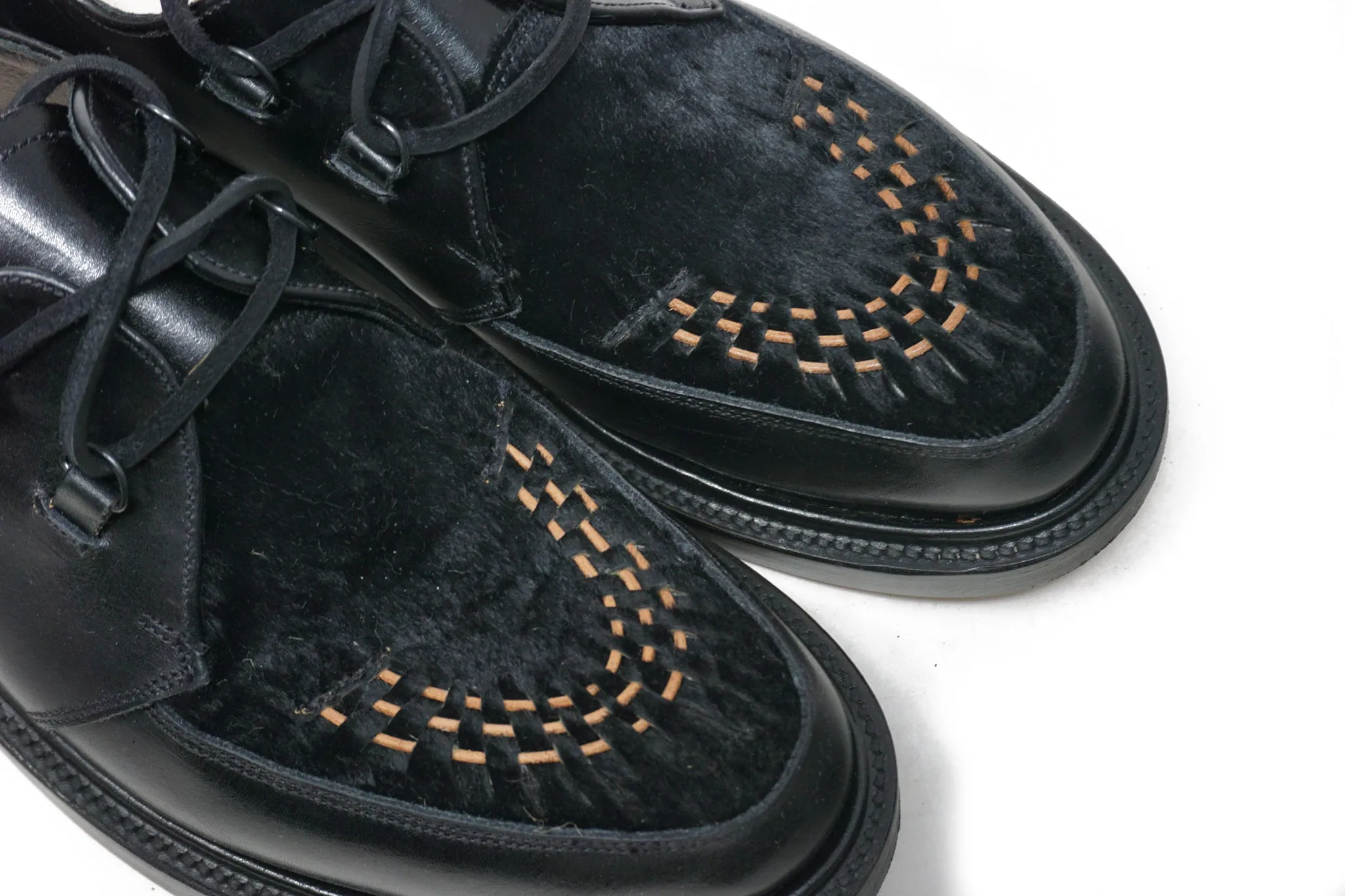 Rango Creepers Black Hair on Calf Skin