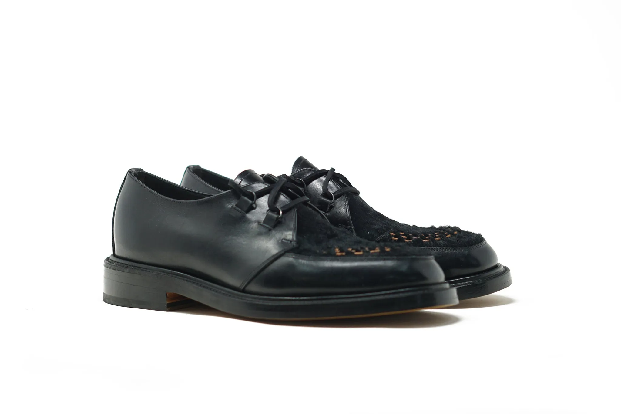 Rango Creepers Black Hair on Calf Skin