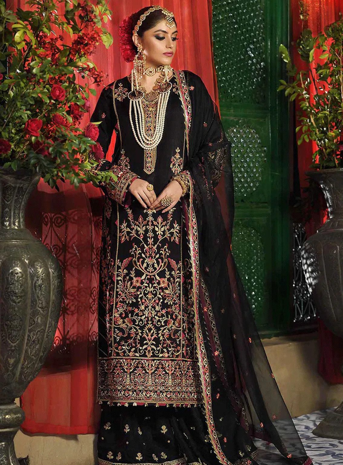 Rasm By Asim Jofa Embroidered Silk Unstitched 3 Piece Suit - AJ22RW AJR16