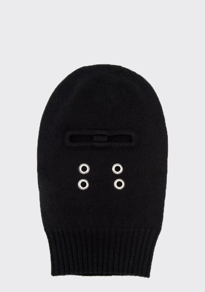 RICK OWENS RR02B2478 WSBR GIMP BALACLAVA BLACK