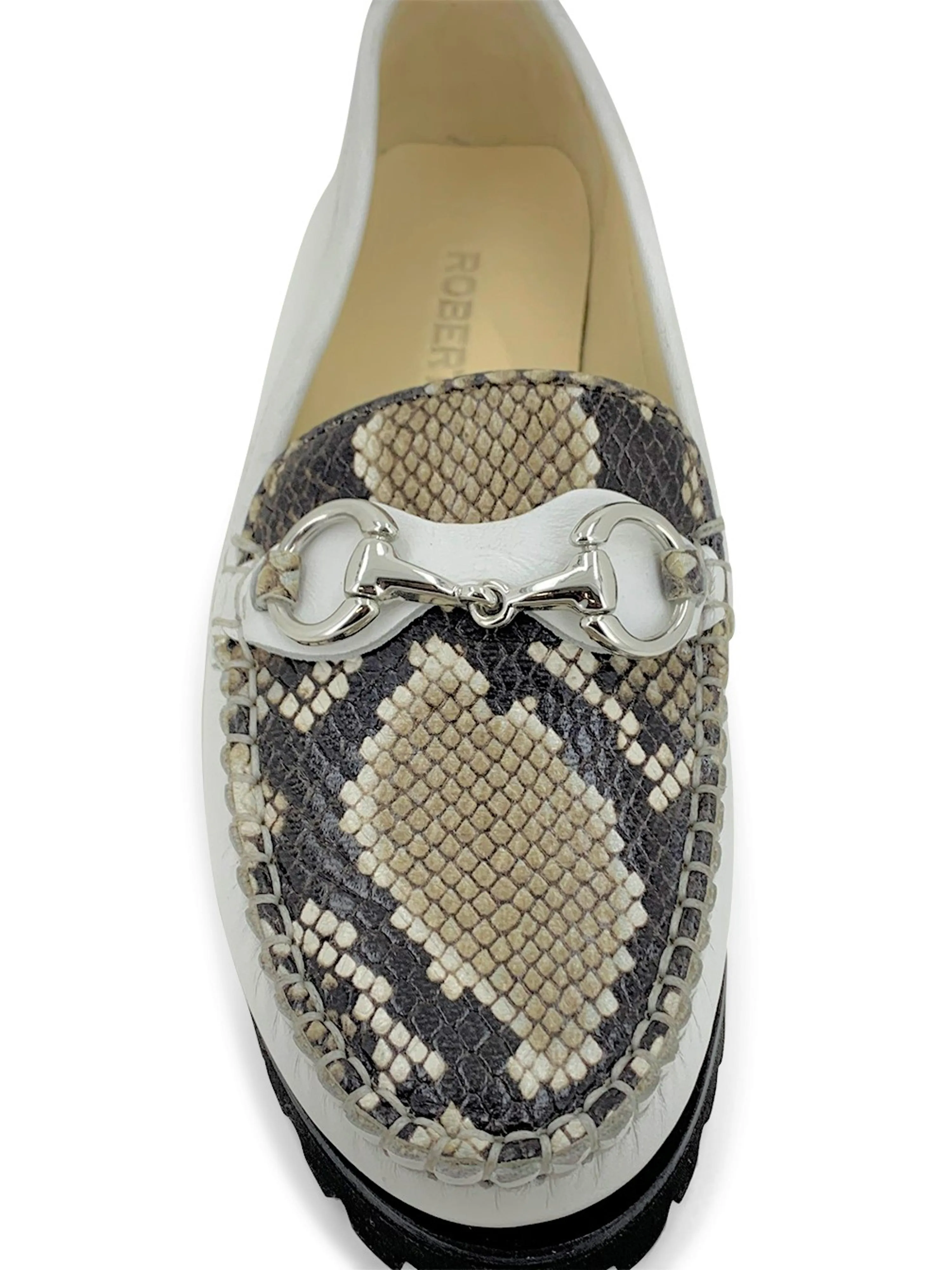 Robert Zur Soho Loafer White Python