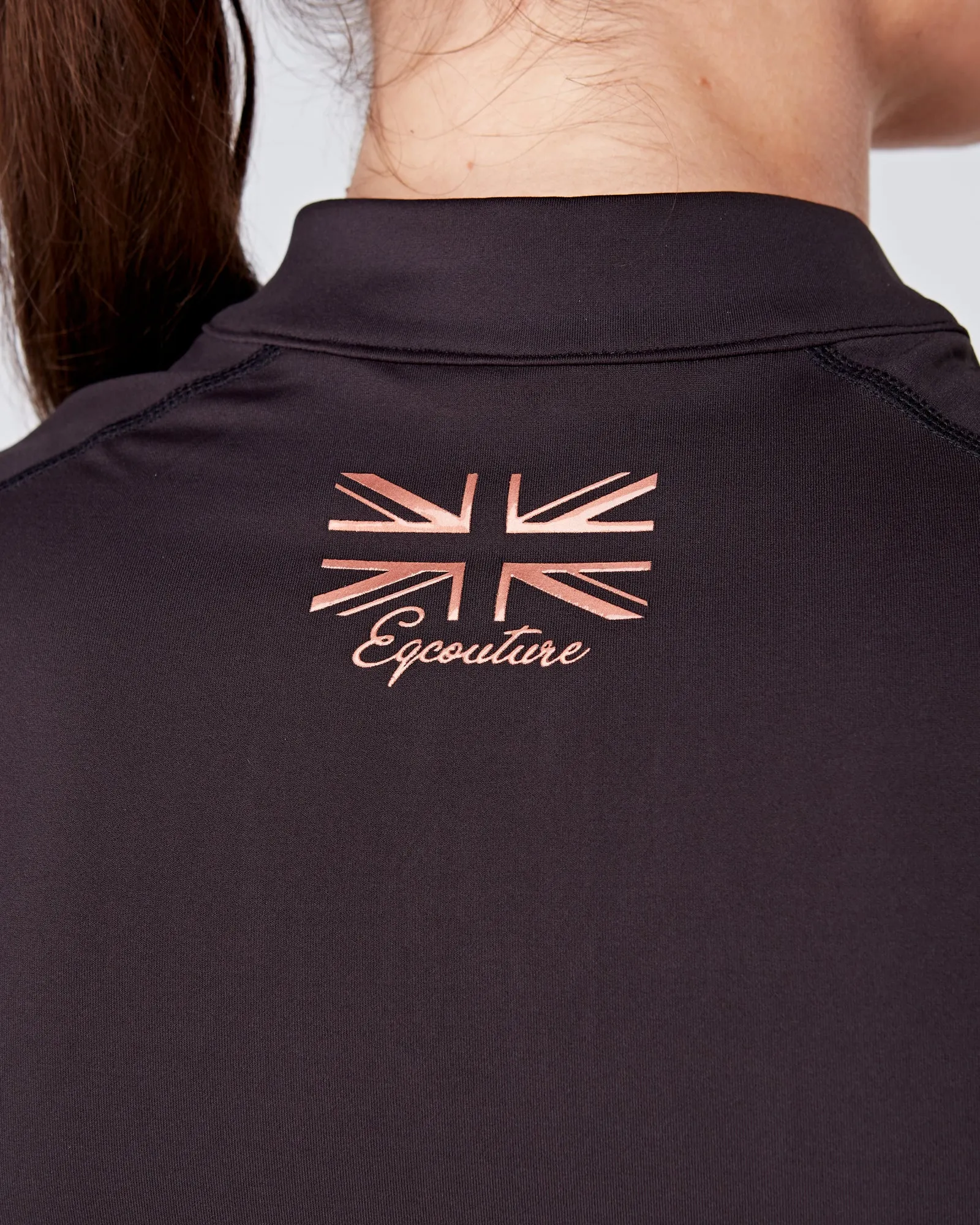 Rose Gold & Black Equestrian Technical Base Layer - BLACK/ROSE GOLD