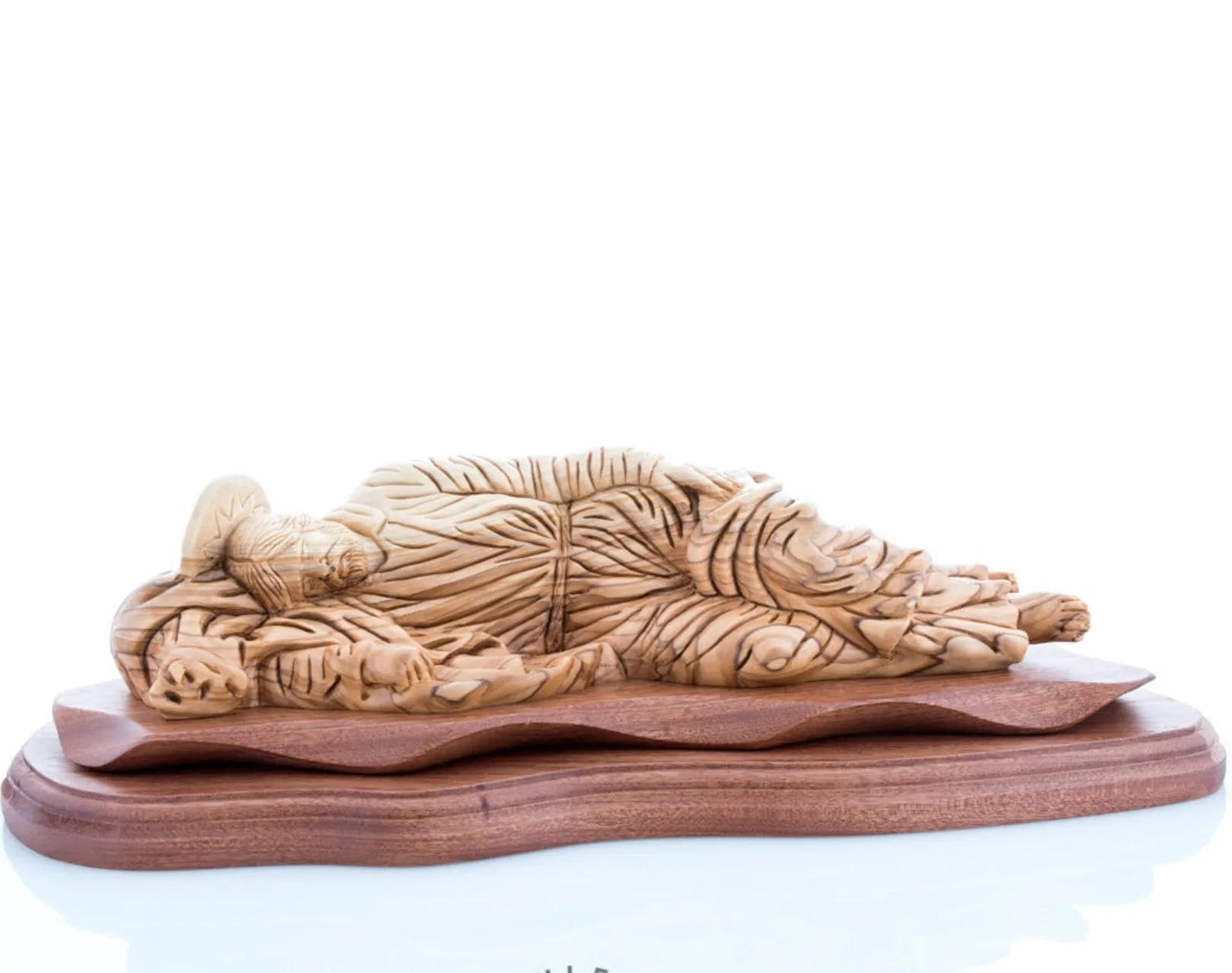 Saint Joseph Sleeping,  Wooden Sculpture 14.6, Olive Wood from Holy Land