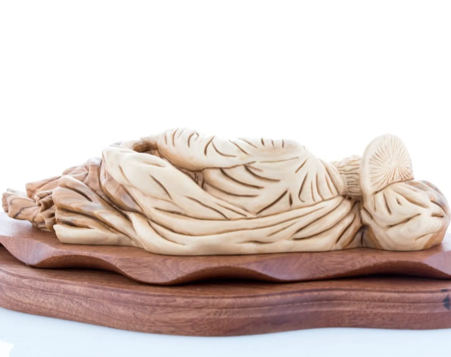 Saint Joseph Sleeping,  Wooden Sculpture 14.6, Olive Wood from Holy Land