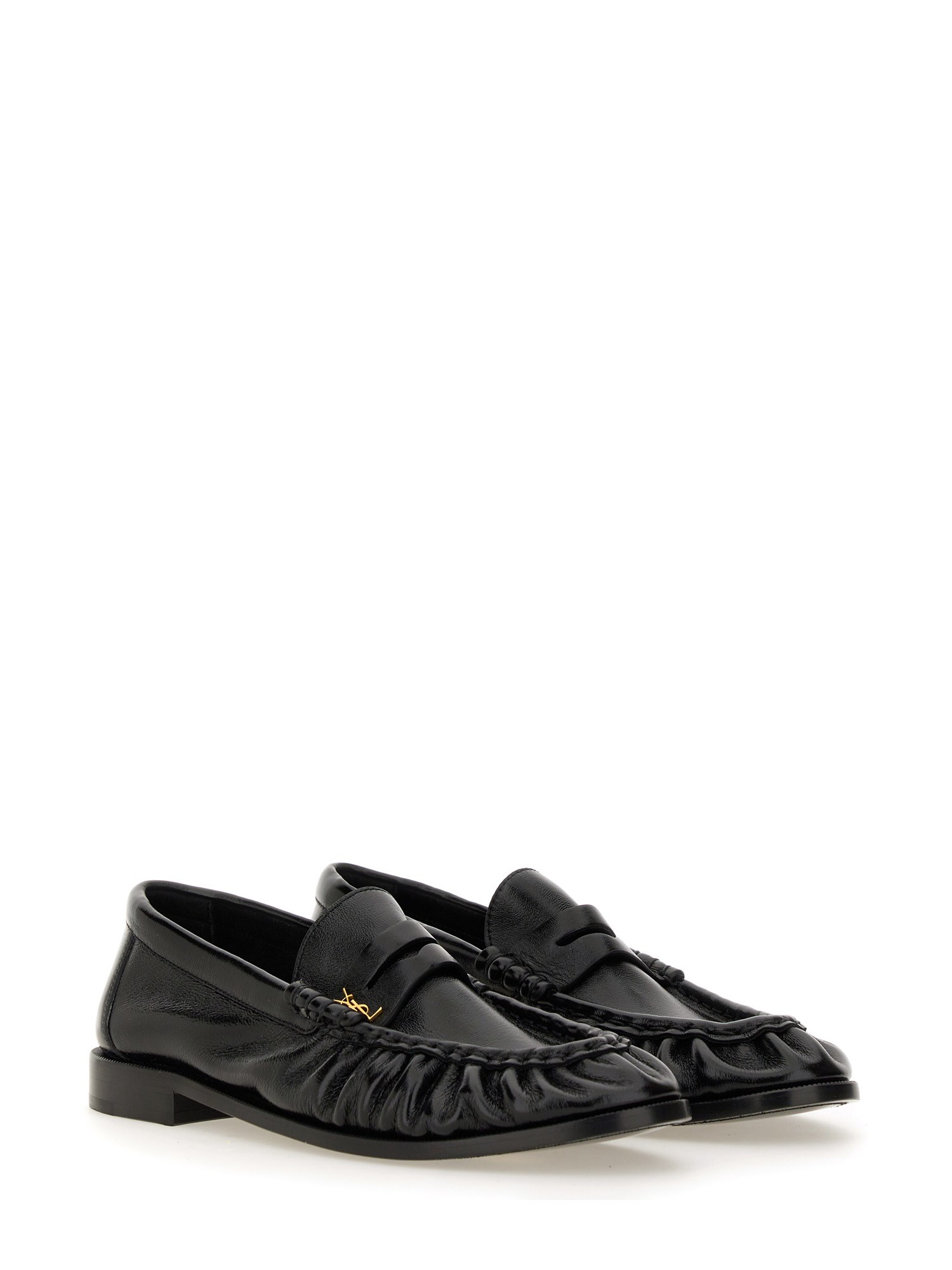 SAINT LAURENT    WRINKLED LEATHER LE LOAFER LOAFER