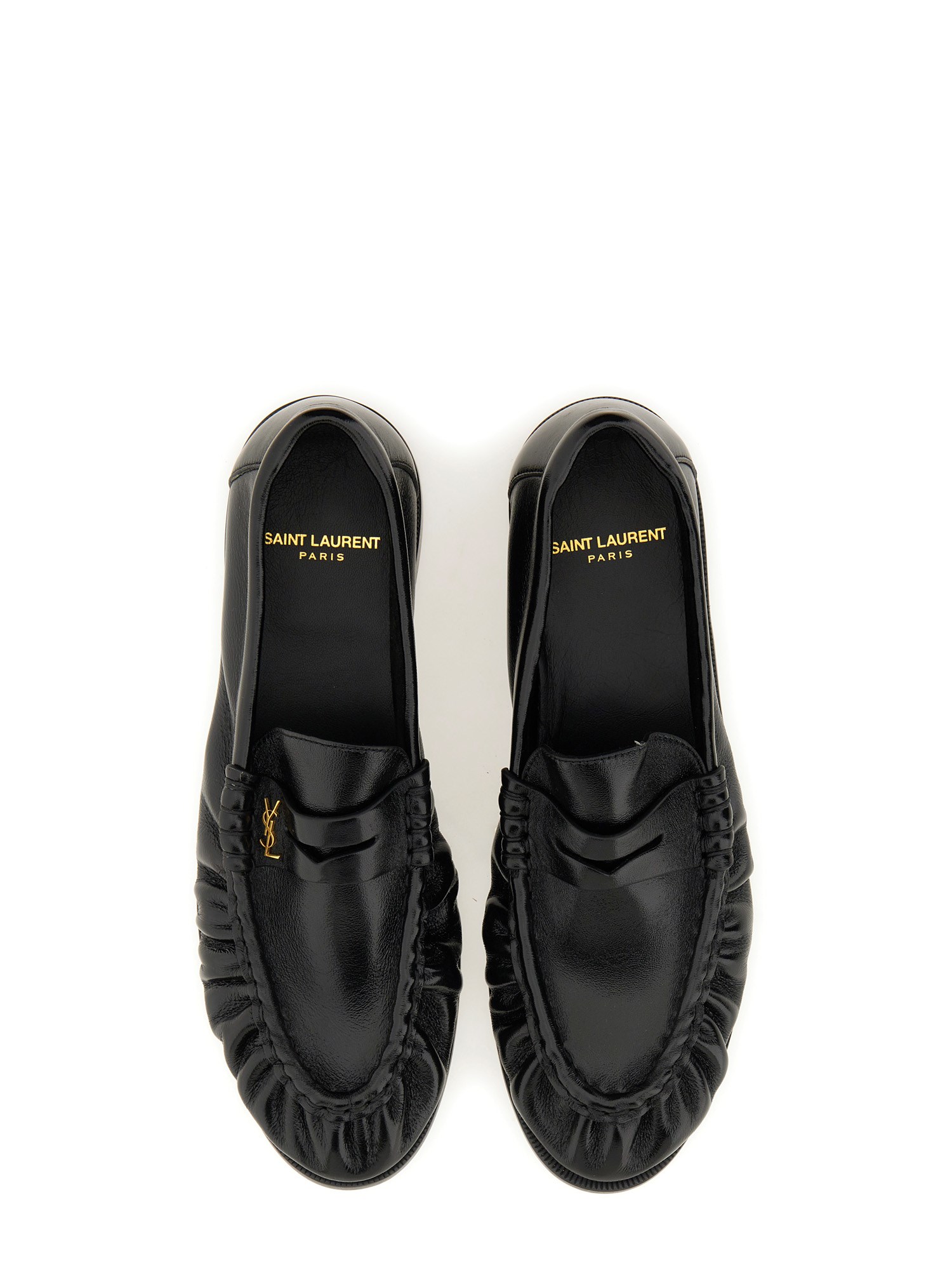 SAINT LAURENT    WRINKLED LEATHER LE LOAFER LOAFER