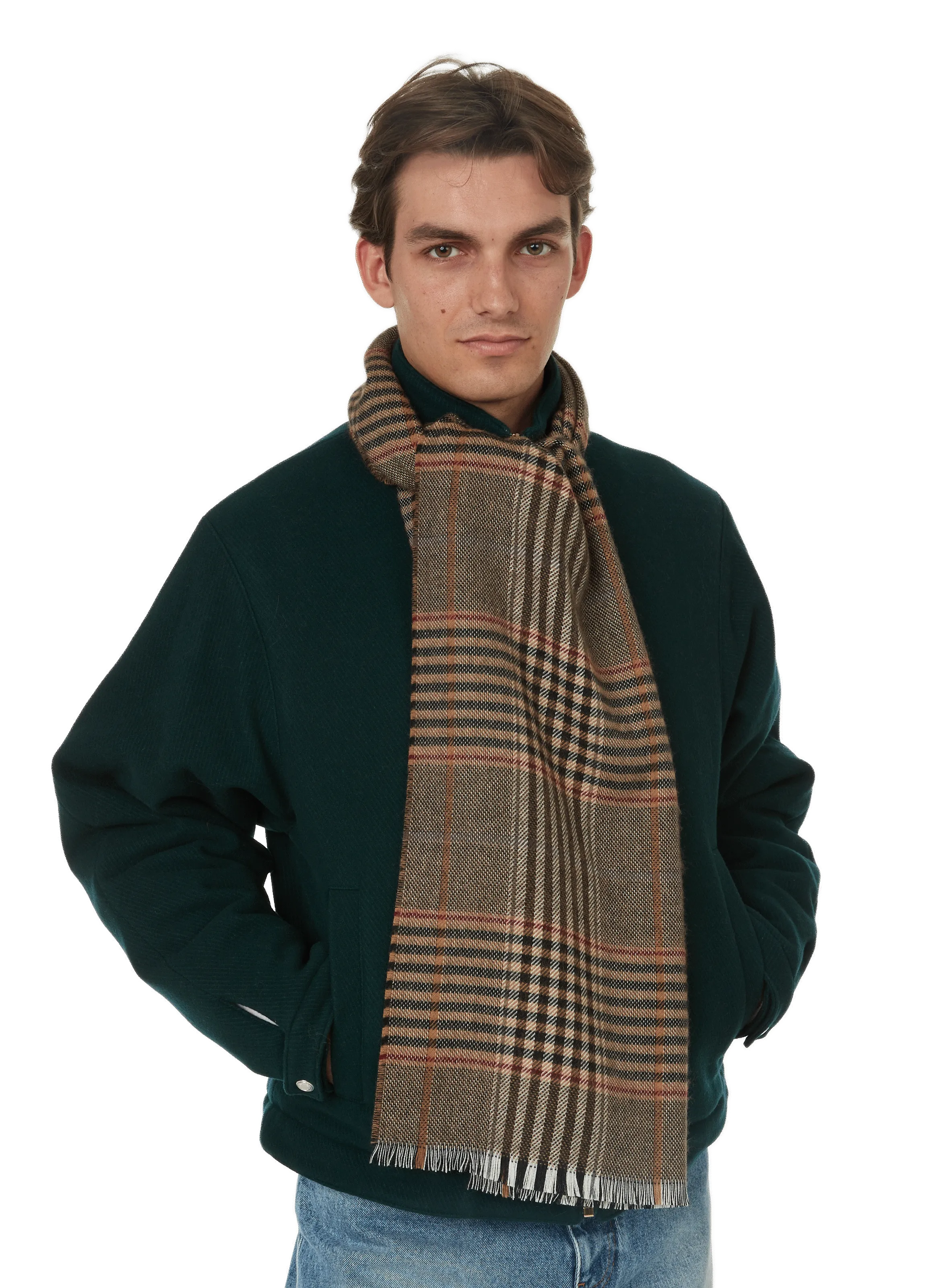 Saison 1865  Check scarf - Brown