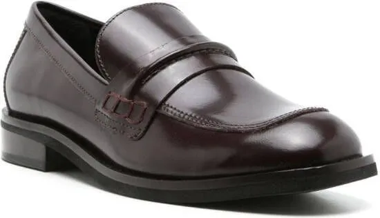 Sarah Chofakian Eliza leather loafer Brown