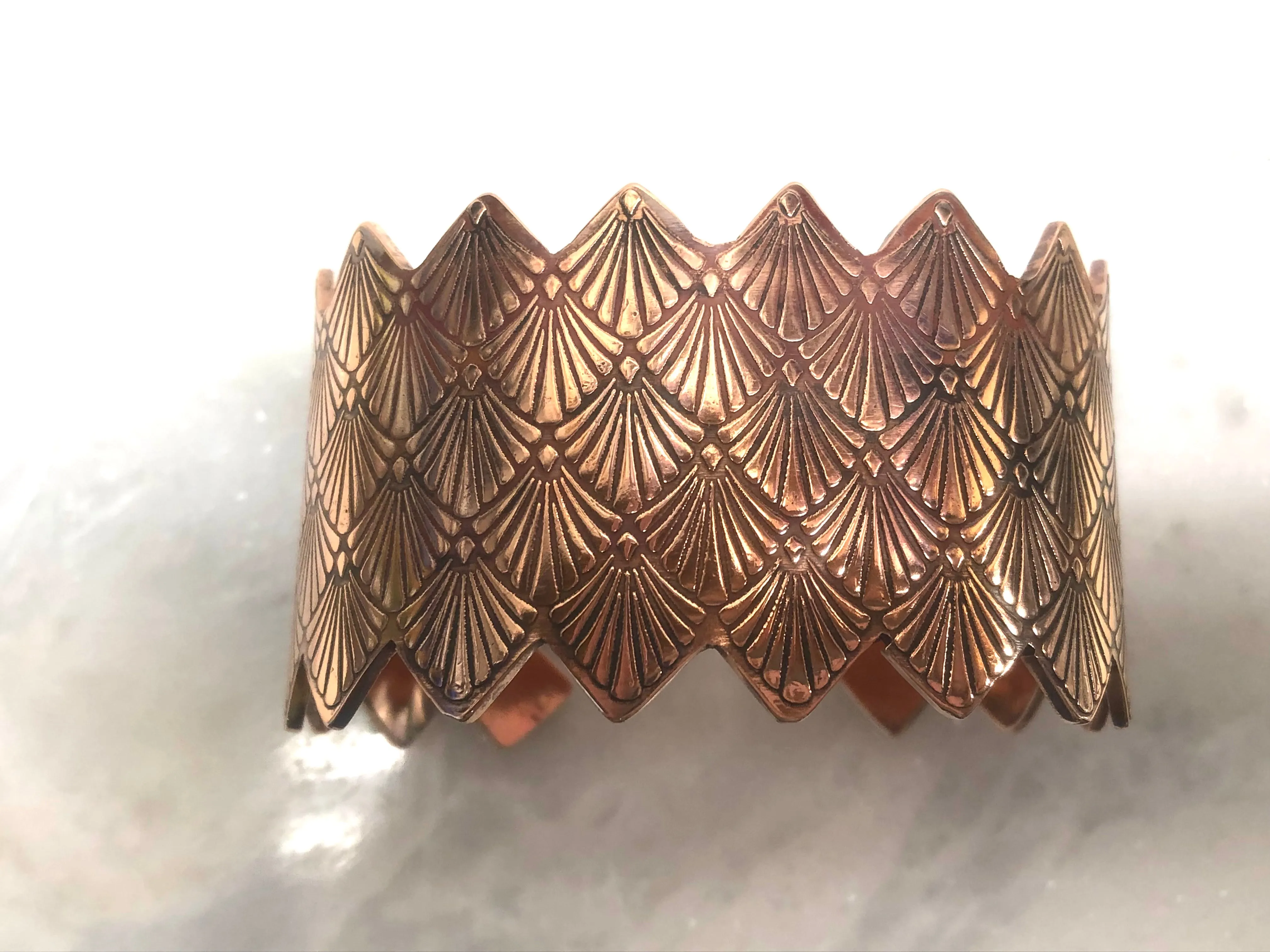 Shell Copper Cuff Bracelet