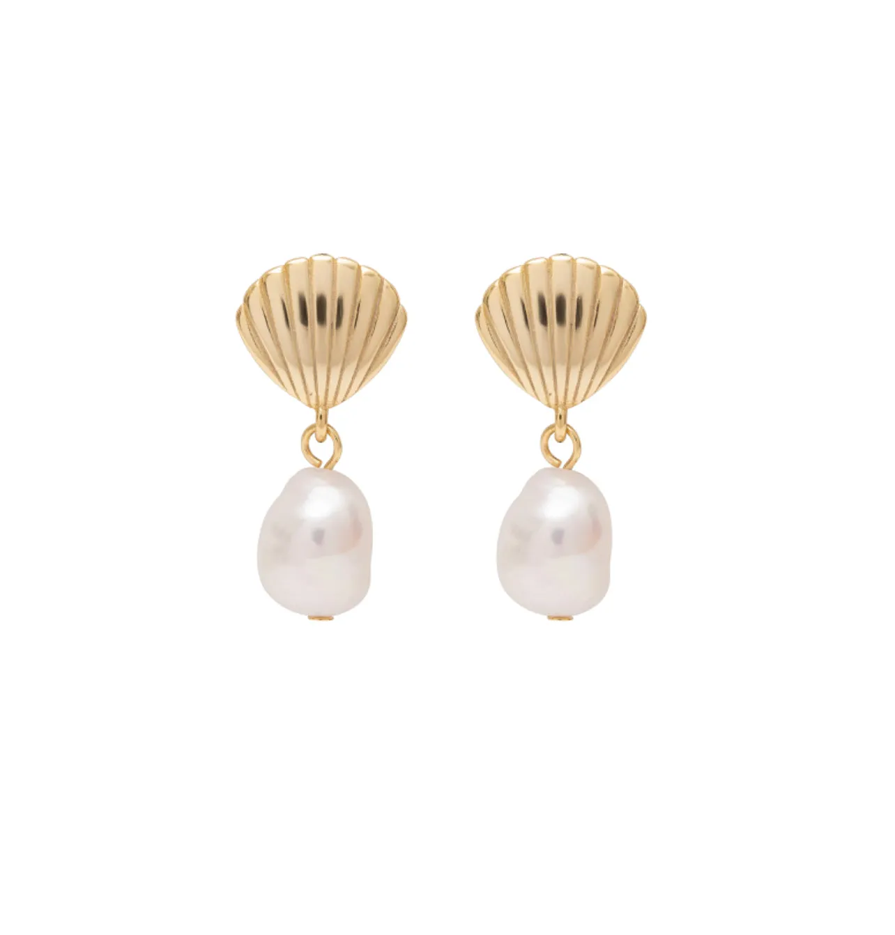 Shell Pearl Earrings