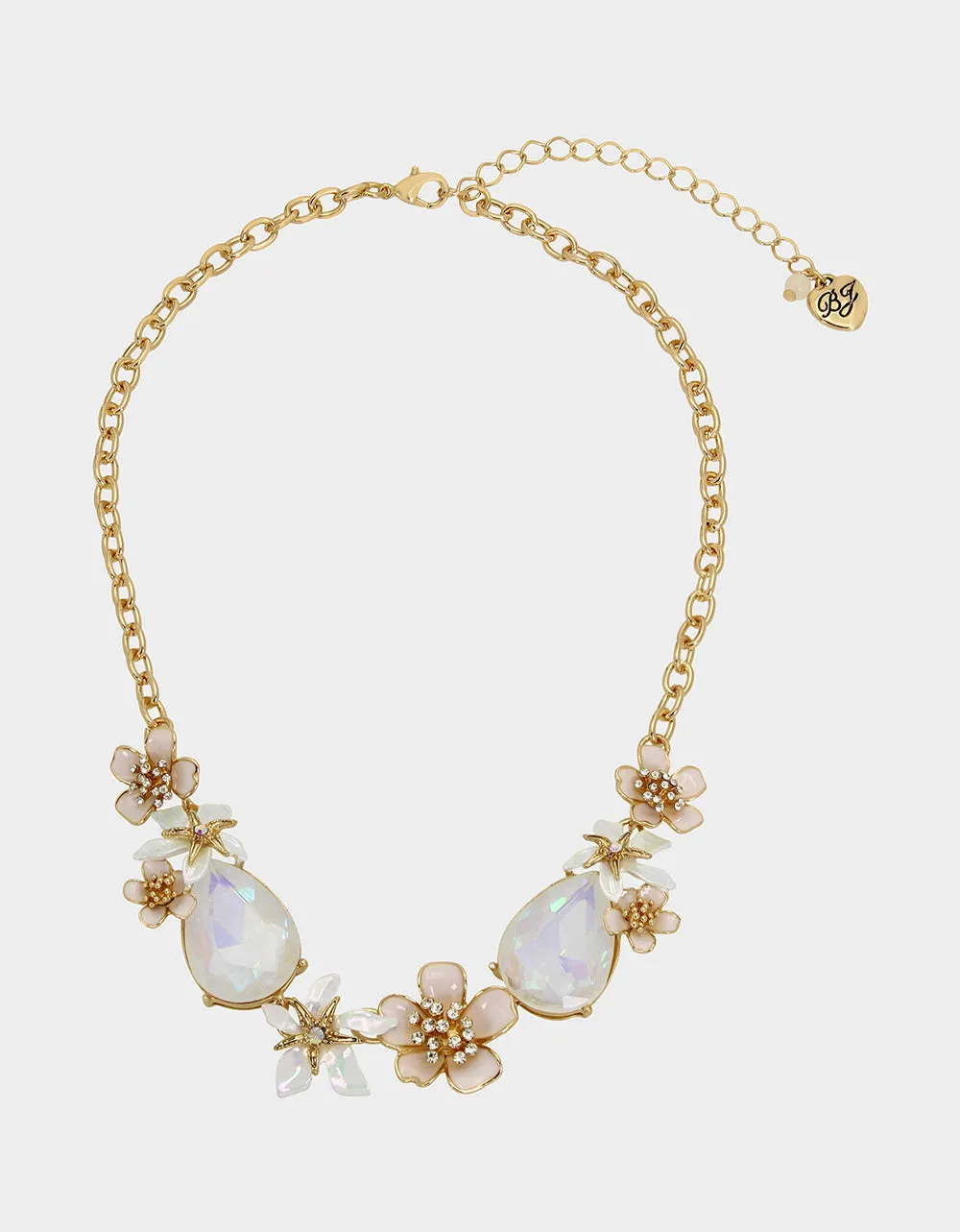 SHELL YEAH STARFISH FLOWER NECKLACE WHITE