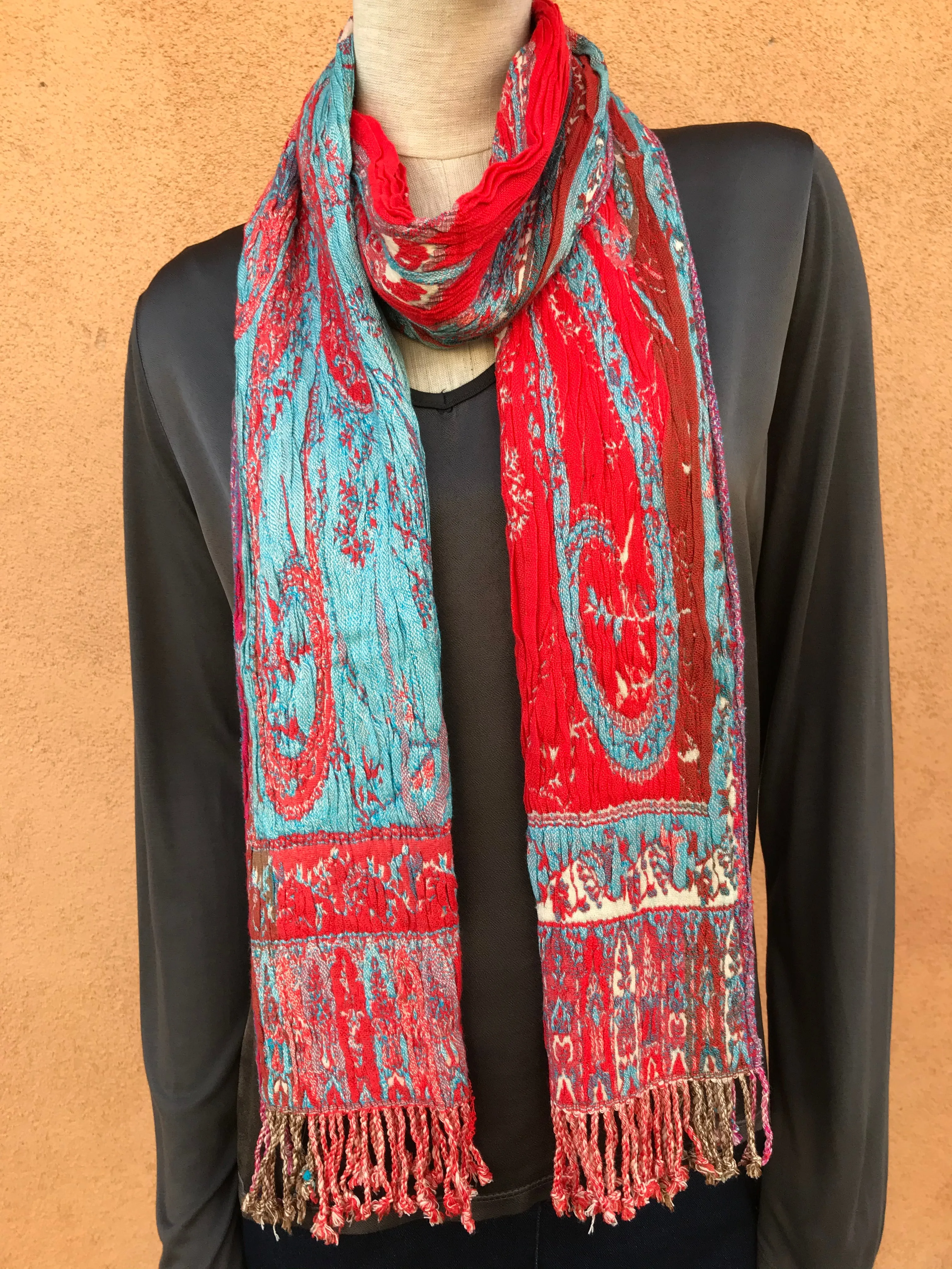 Silk Blend Reversible Scarf