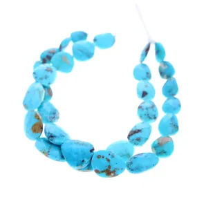 Sleeping Beauty Turquoise Beads Faceted Free Forms Large 8.25