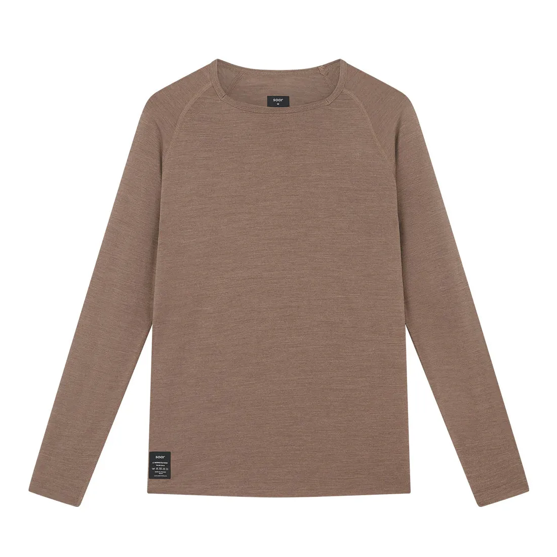 Soar Men's Merino Silk Base Layer Deep Taupe