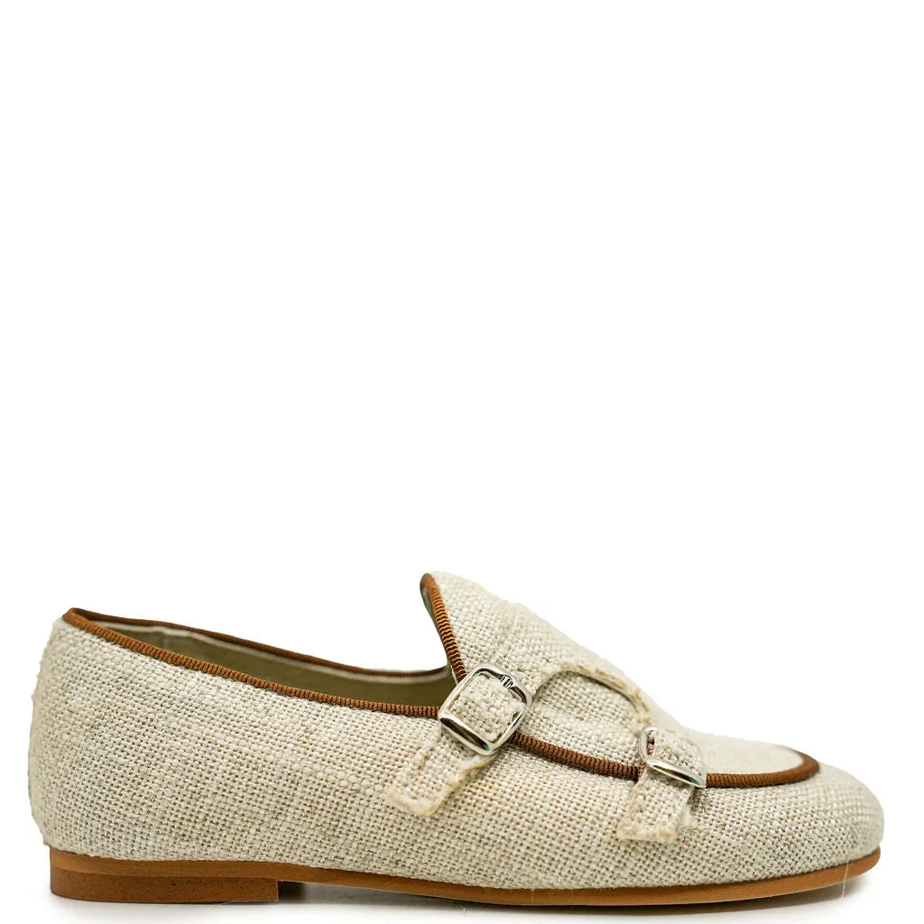 Sonatina Linen Double Monk Loafer