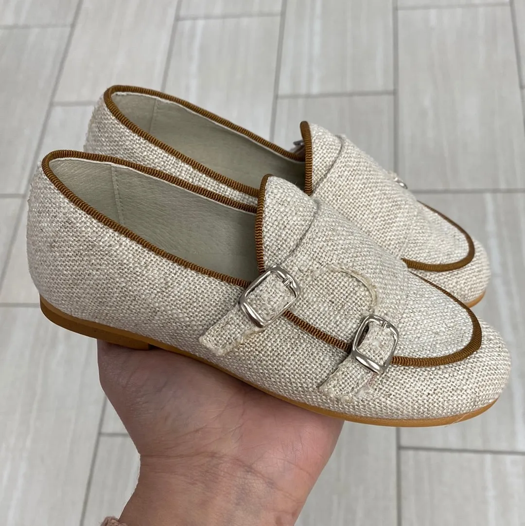 Sonatina Linen Double Monk Loafer