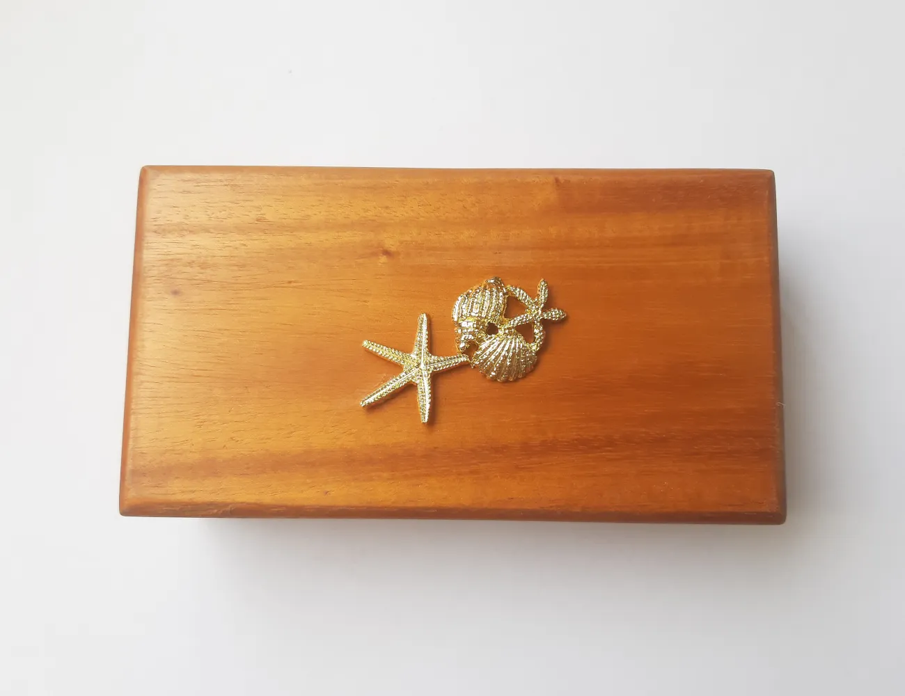 Starfish & Shell Mahogany Box