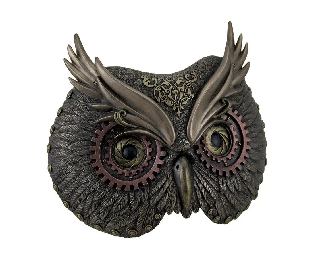 Steampunk Owl Mask Wall Plaque