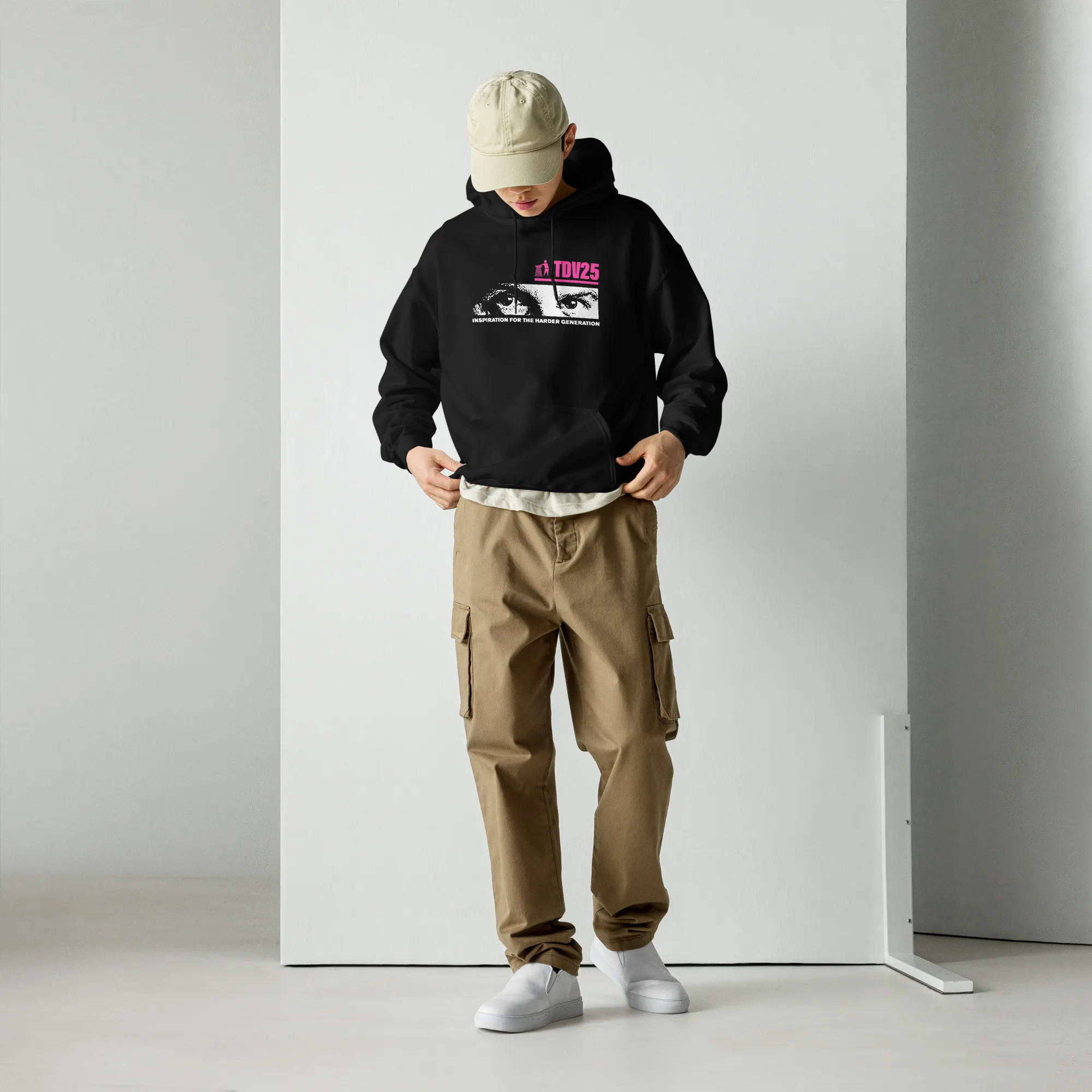 TDV25 Hoodie – Pink Logo