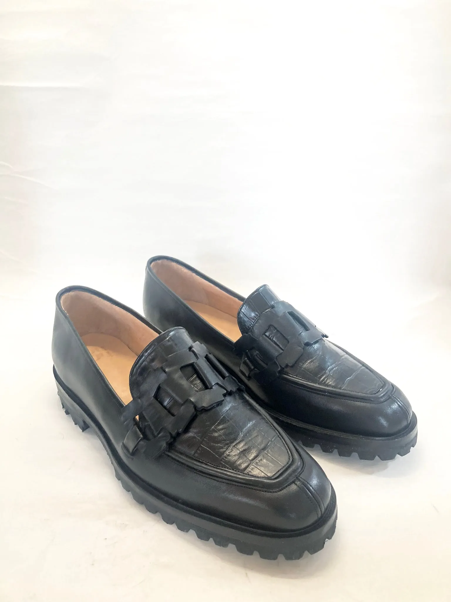 Trini Loafer in Black + Croco Size 41