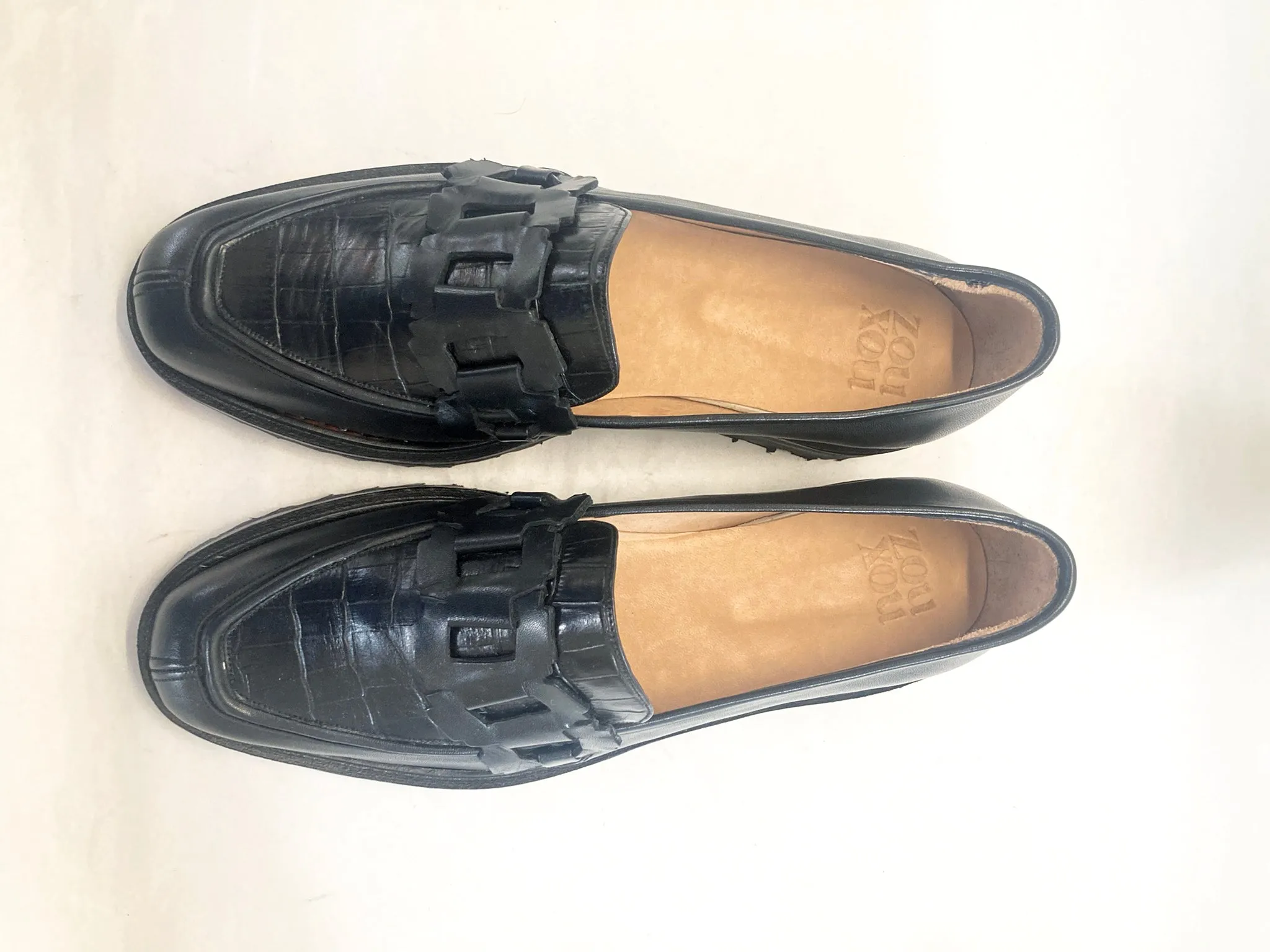 Trini Loafer in Black + Croco Size 41