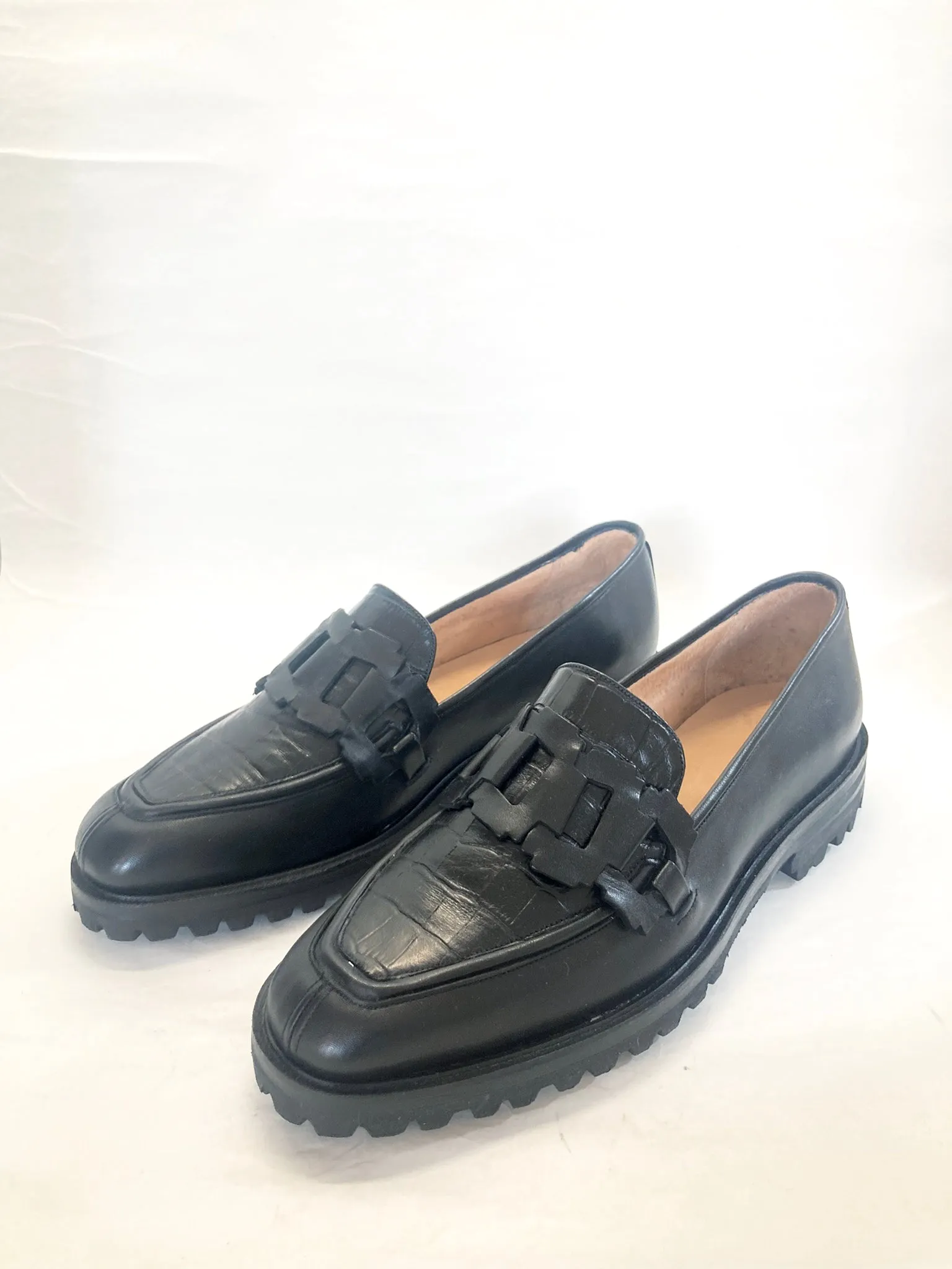 Trini Loafer in Black + Croco Size 41