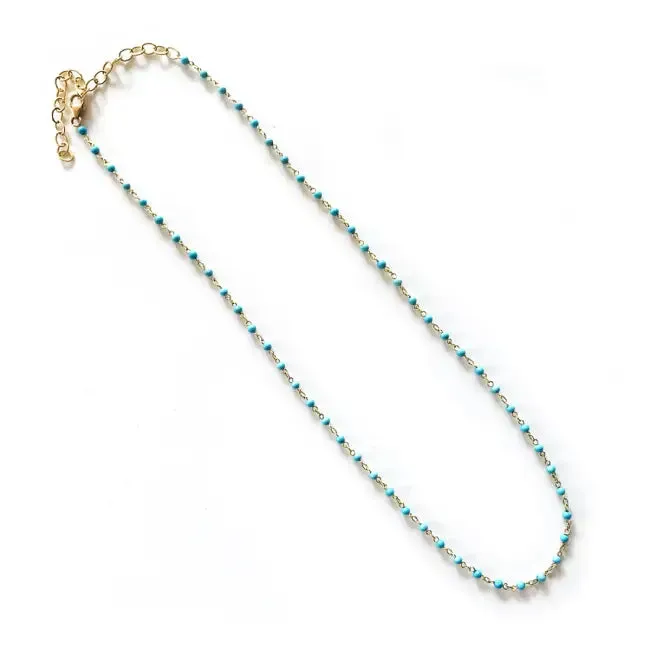 Turquoise Bead Link Chain