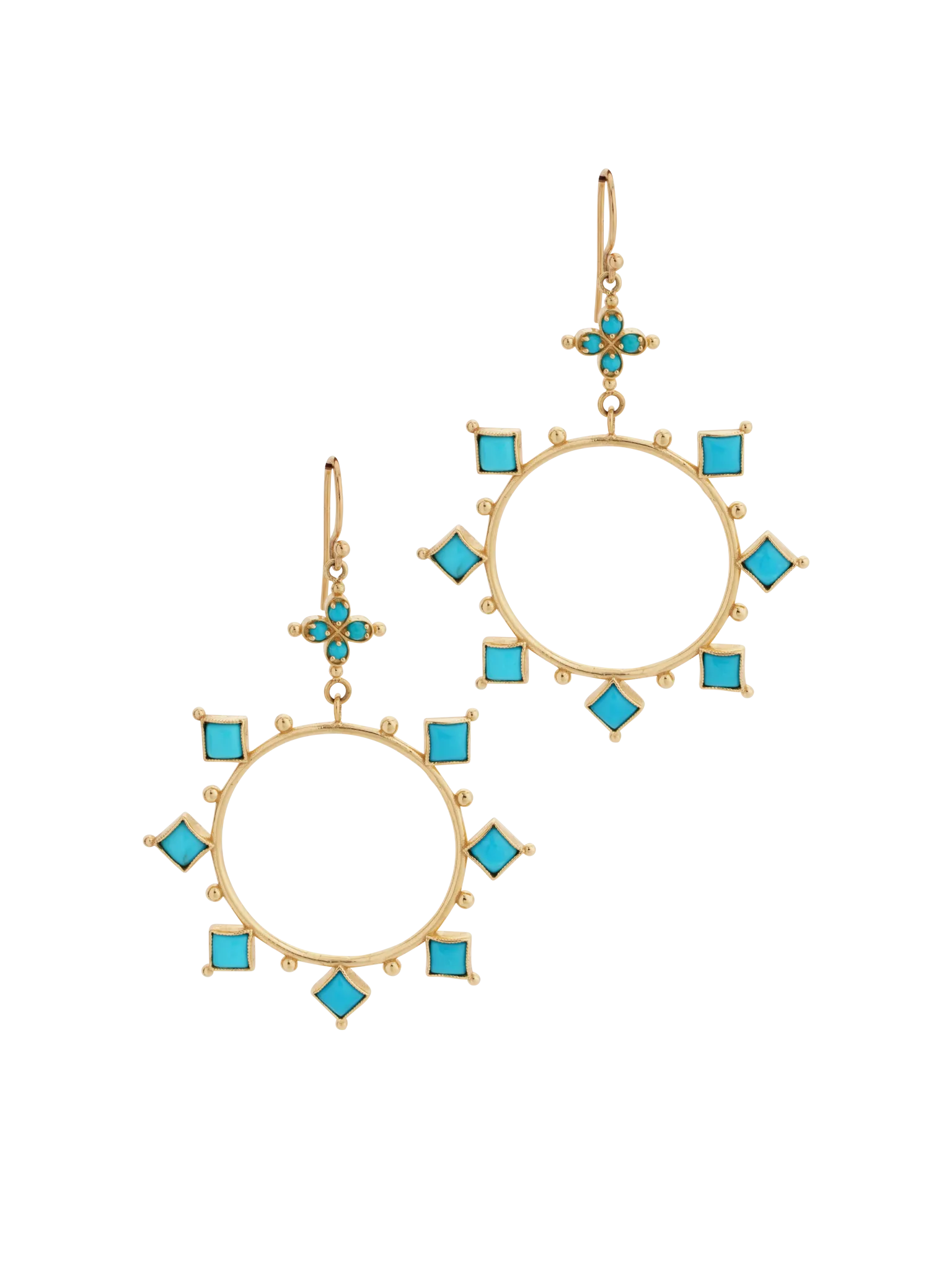 Turquoise Hoop Earrings