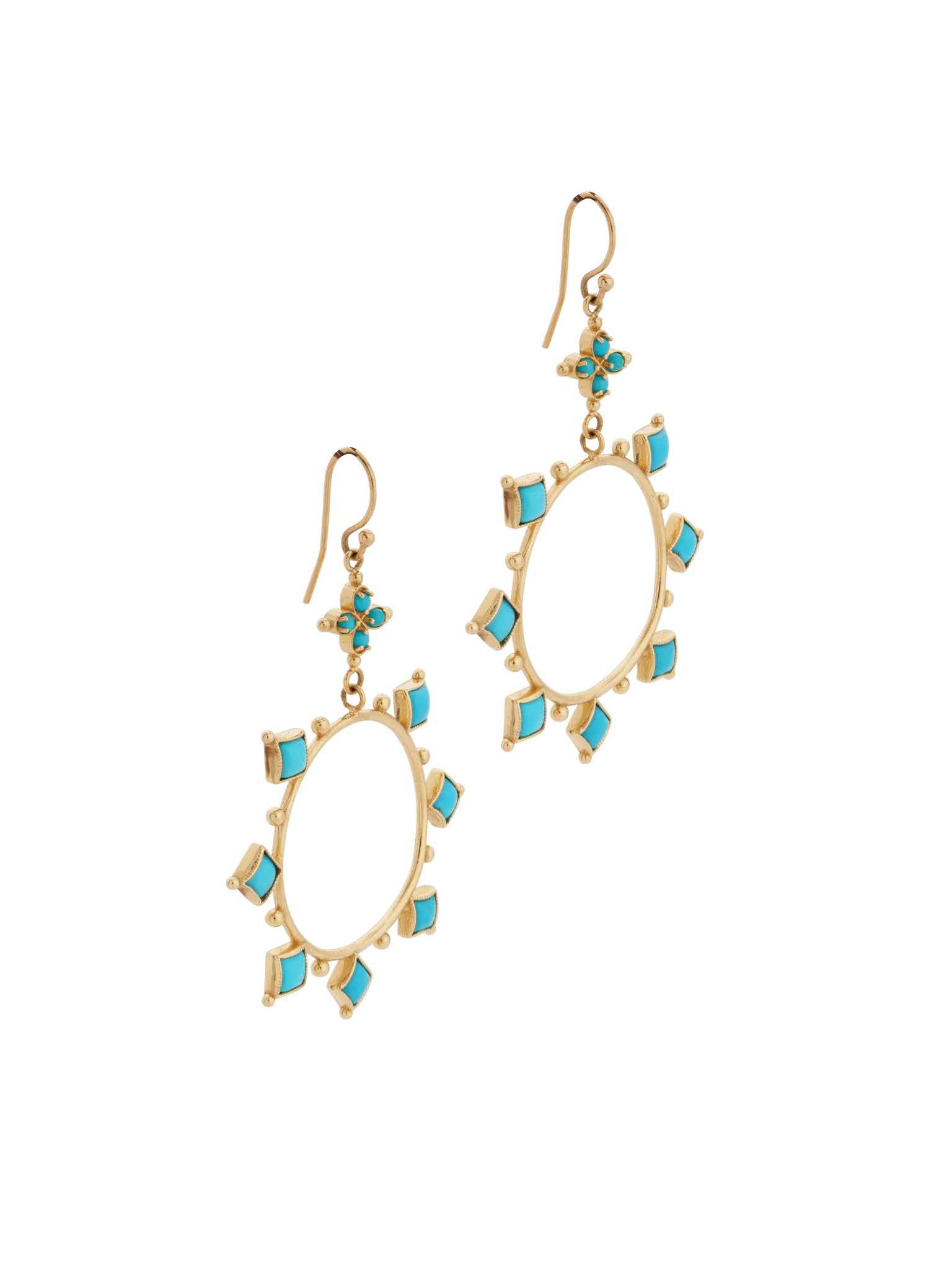 Turquoise Hoop Earrings