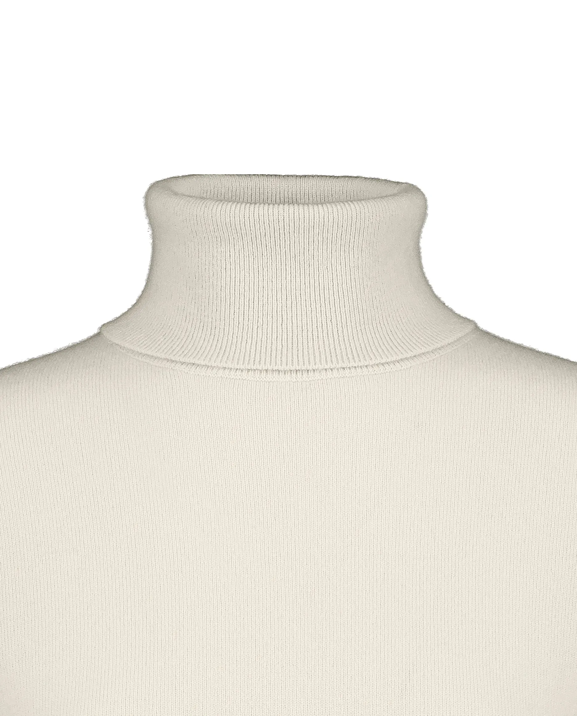 Turtleneck cashmere sweater, cream