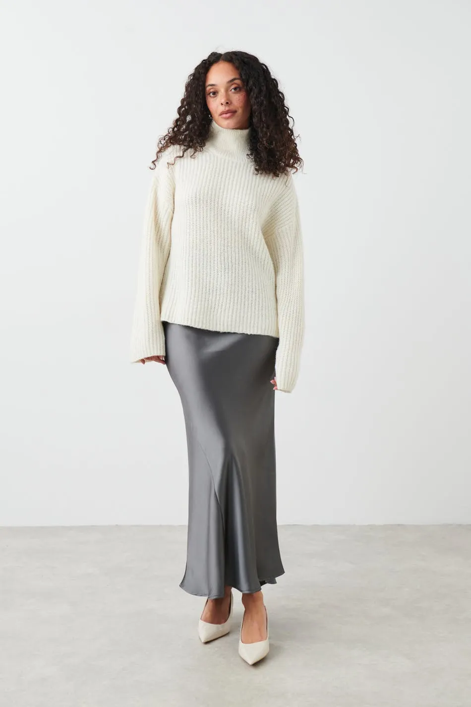 Turtleneck knit sweater