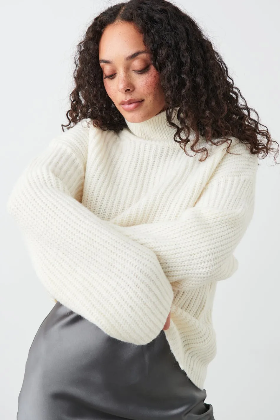 Turtleneck knit sweater