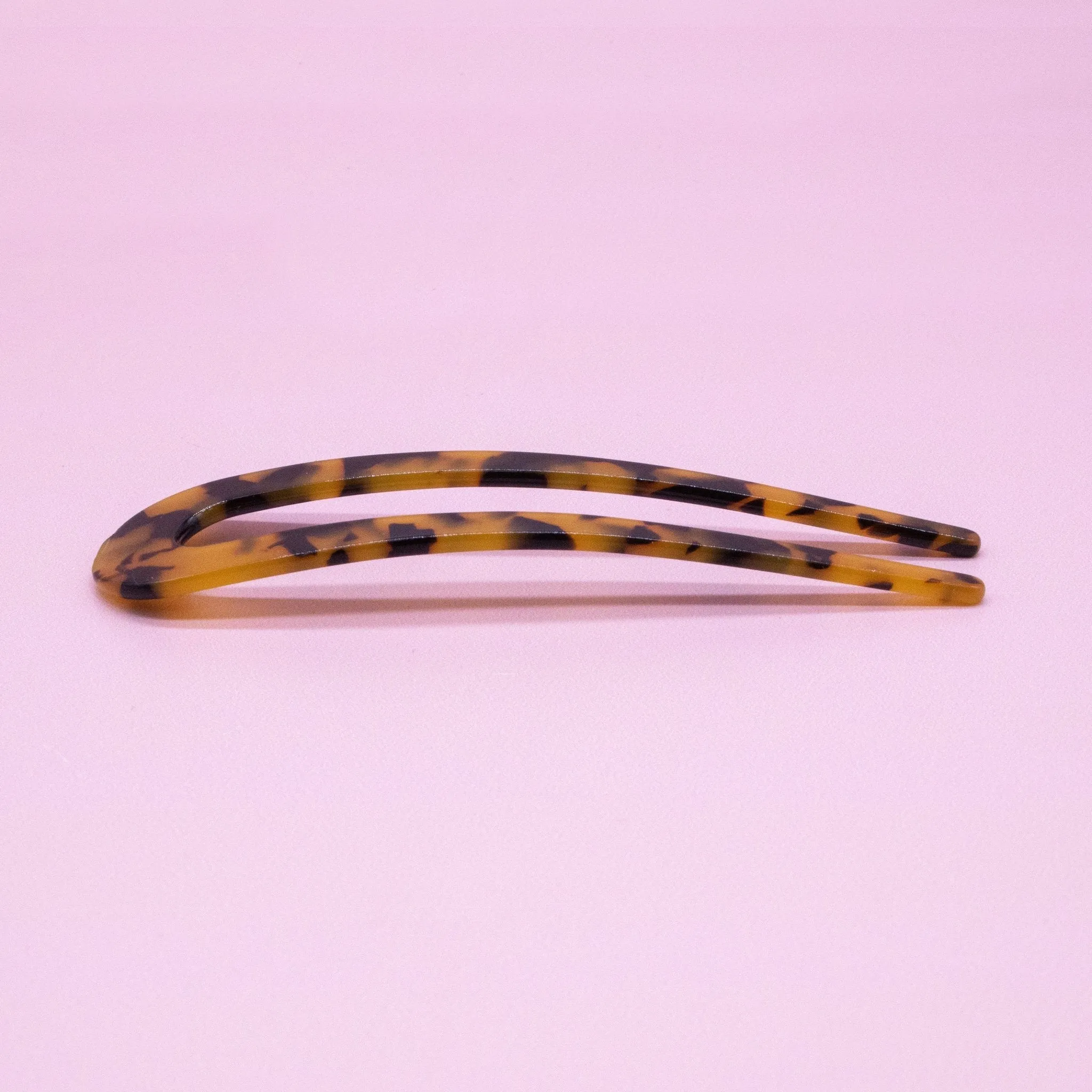 U Shaped French Hair Pin -Tortoise Shell