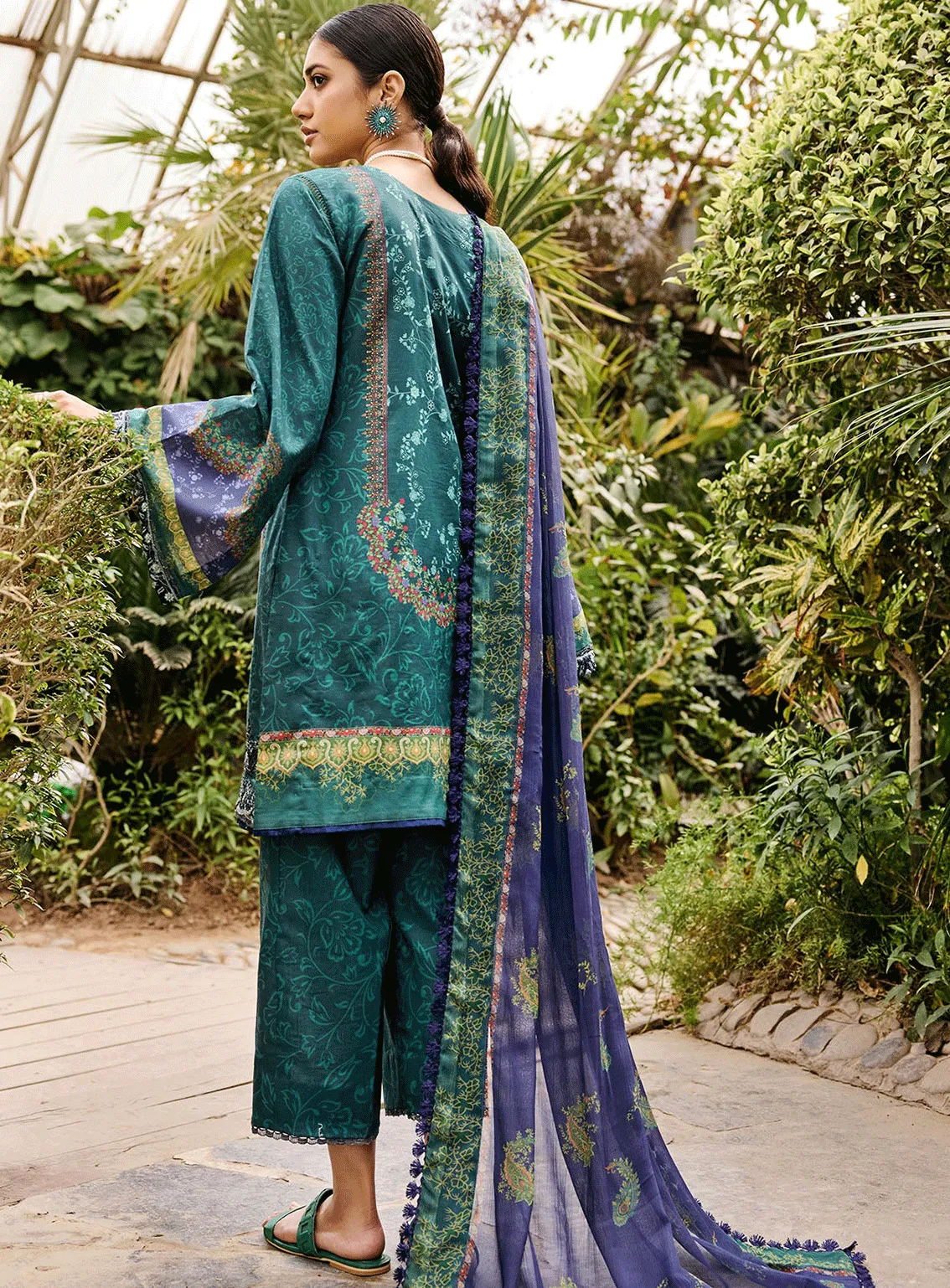 Umang By Motifz Embroidered Lawn Unstitched 3 Piece Suit - MTF23UL 3528 PERIWINKLE