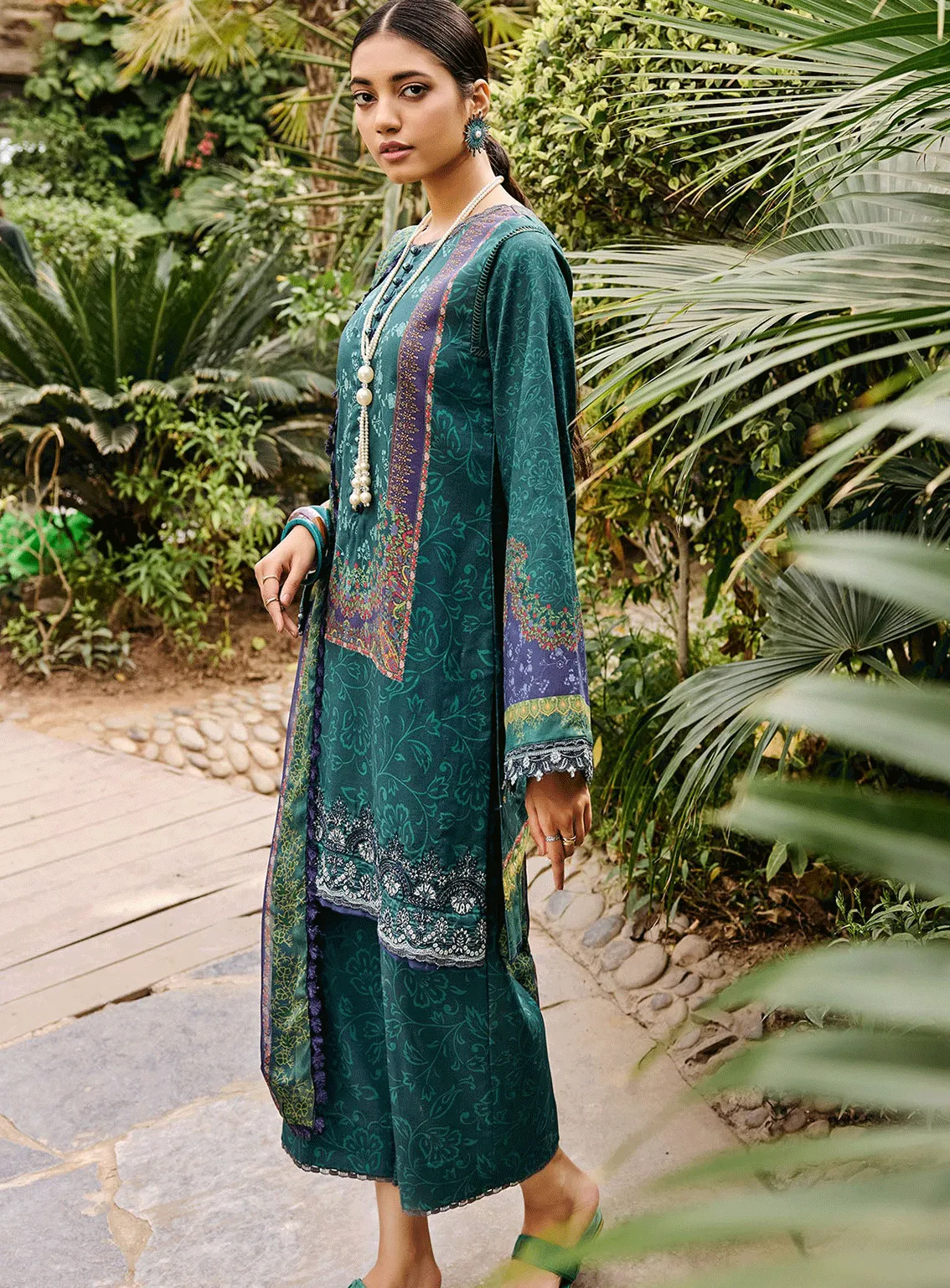 Umang By Motifz Embroidered Lawn Unstitched 3 Piece Suit - MTF23UL 3528 PERIWINKLE