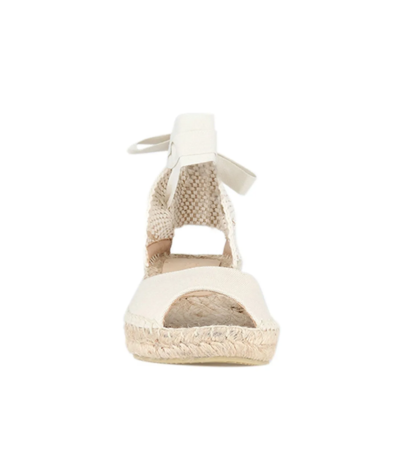 Valenciana Peep-Toe Espadrille Oyster