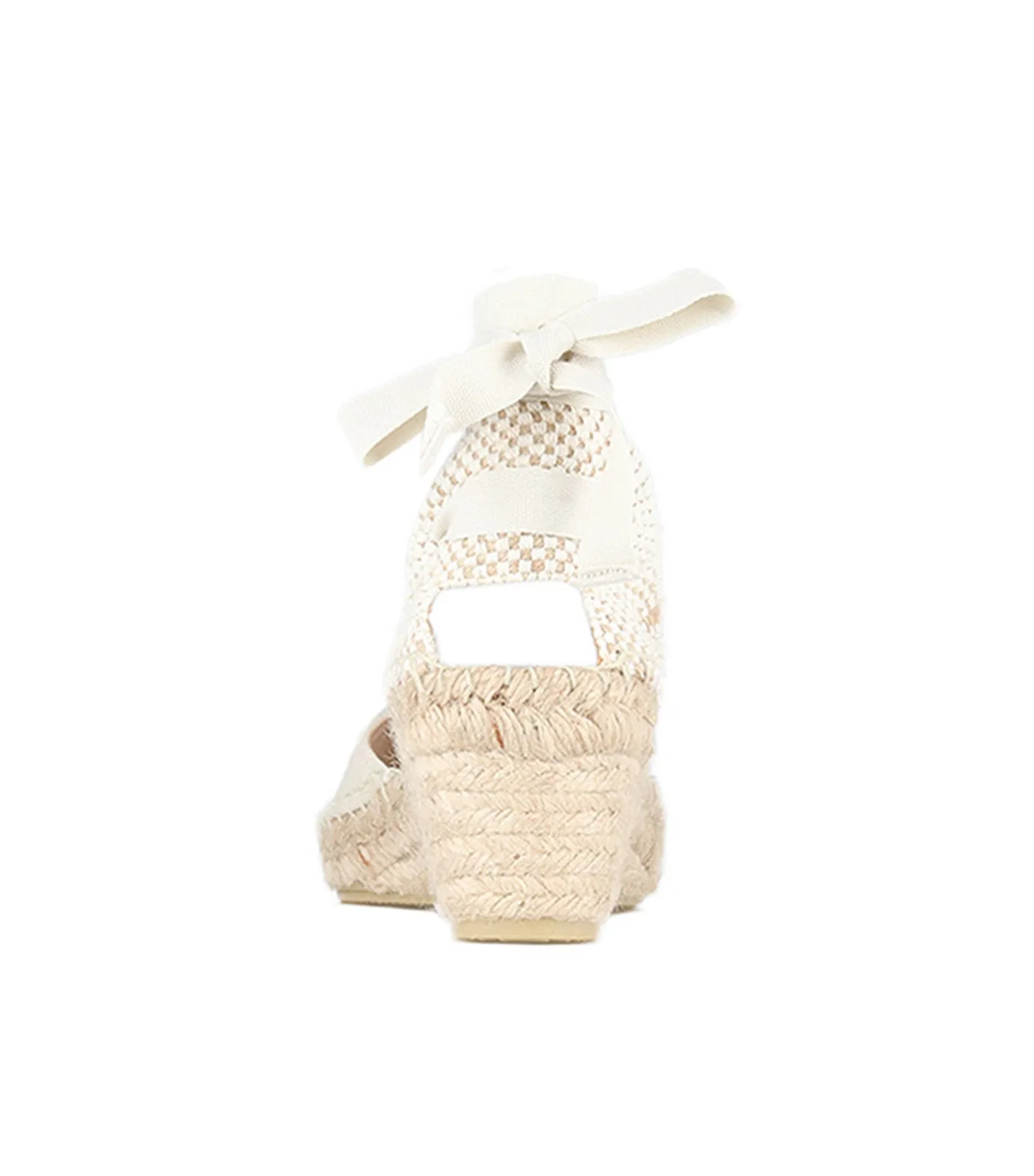 Valenciana Peep-Toe Espadrille Oyster