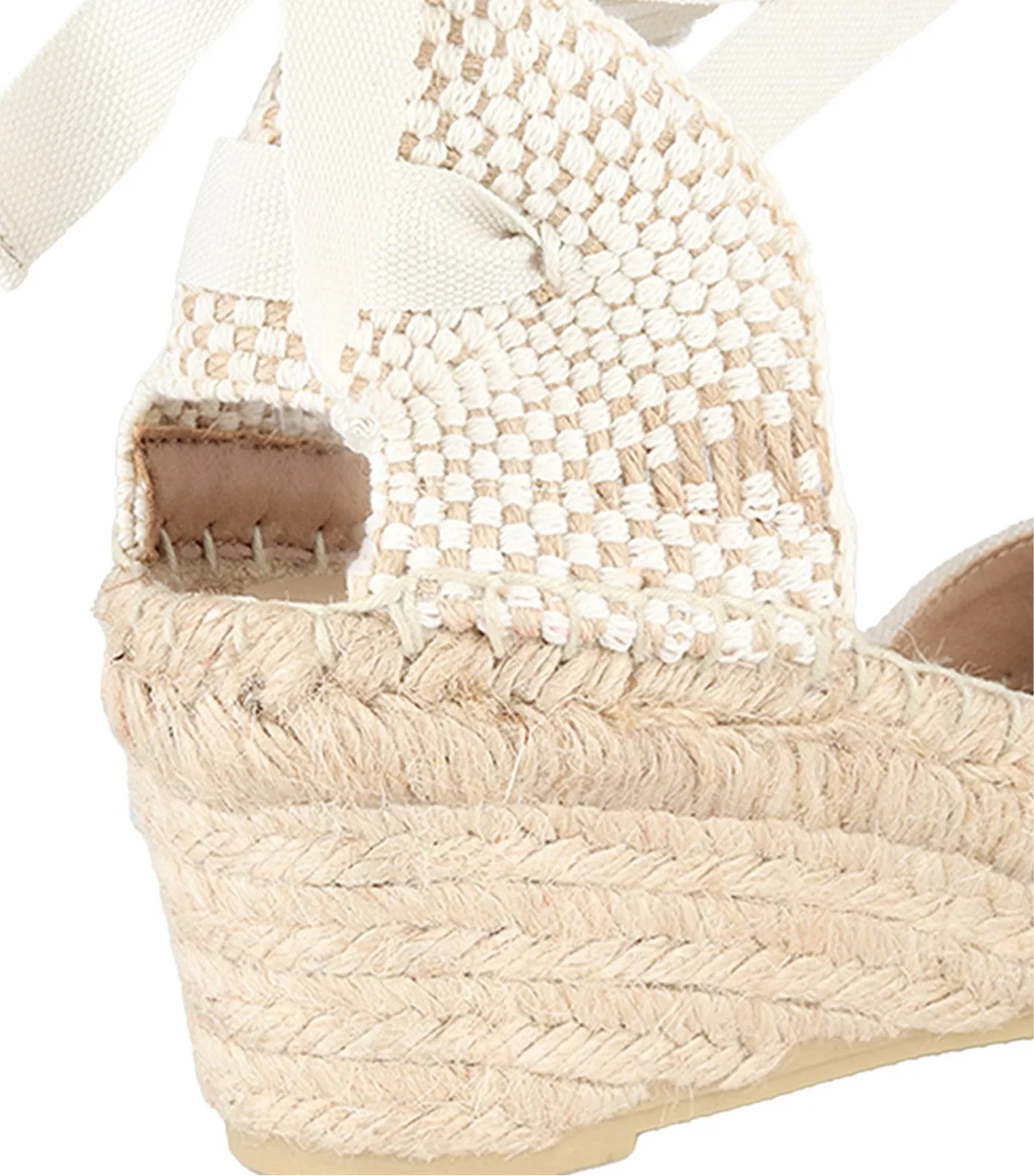 Valenciana Peep-Toe Espadrille Oyster