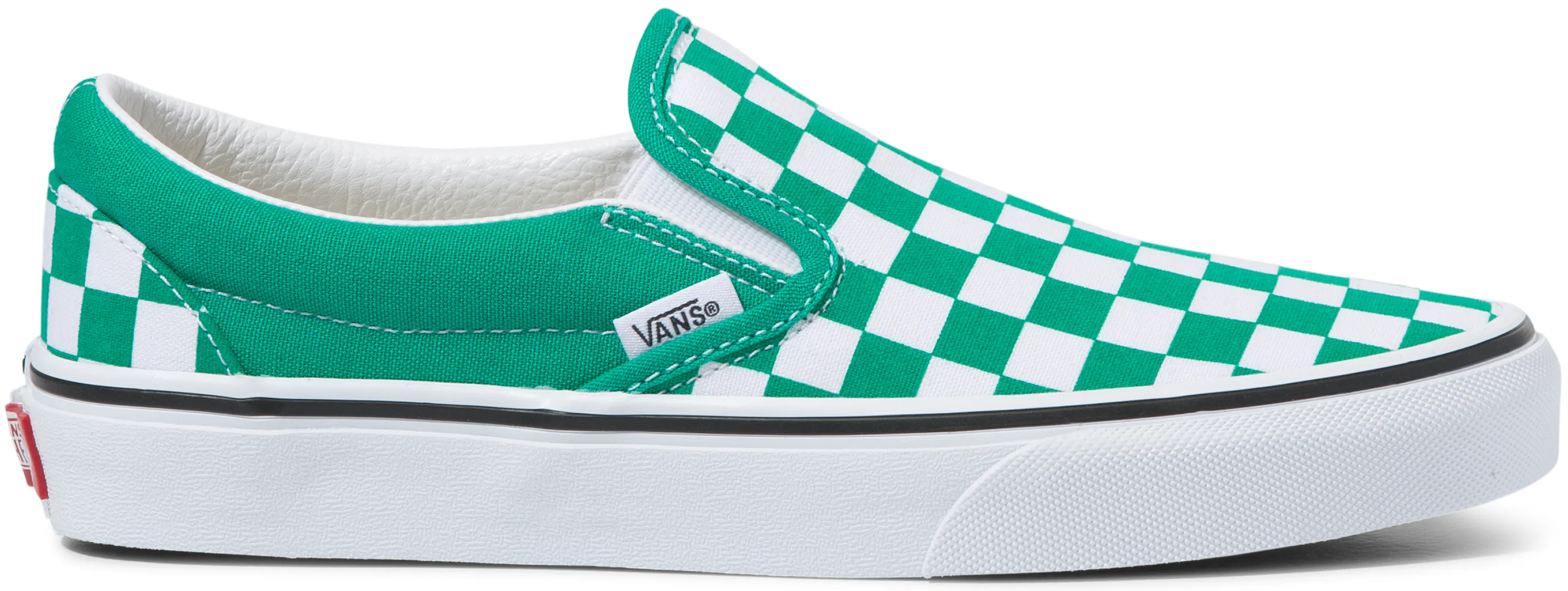 Vans Classic Slip-On Checkerboard Pepper Green/True White