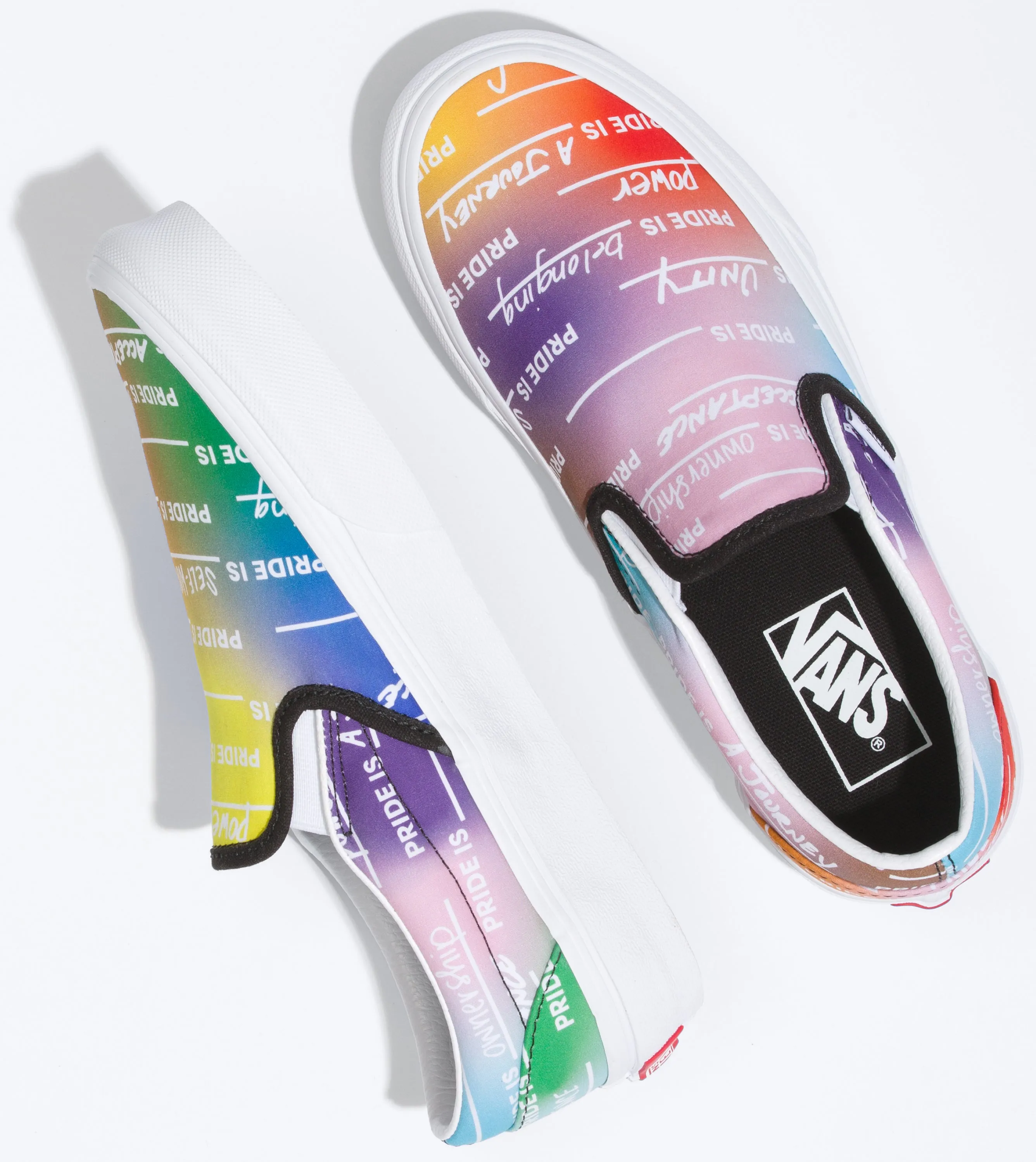 Vans Classic Slip-On Pride Rainbow/True White