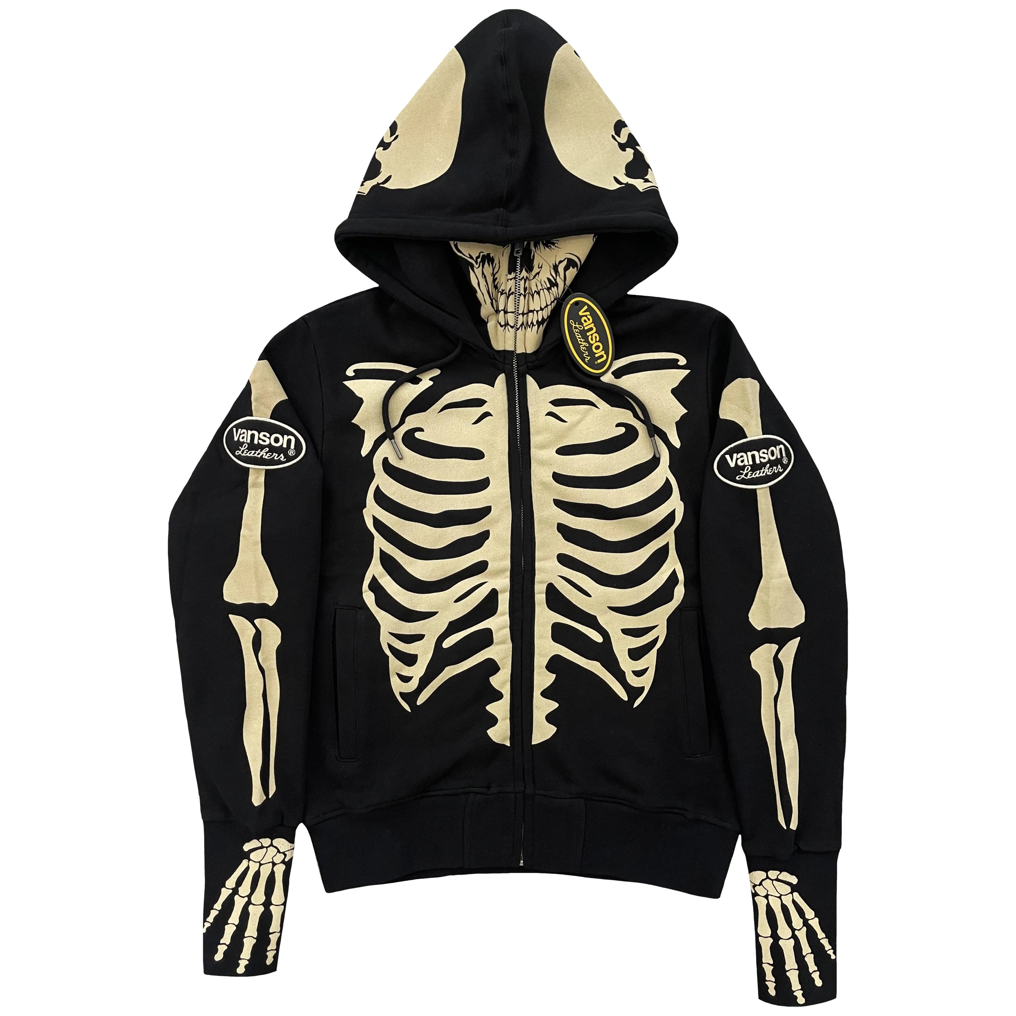 Vanson Leathers Skeleton Hoodie