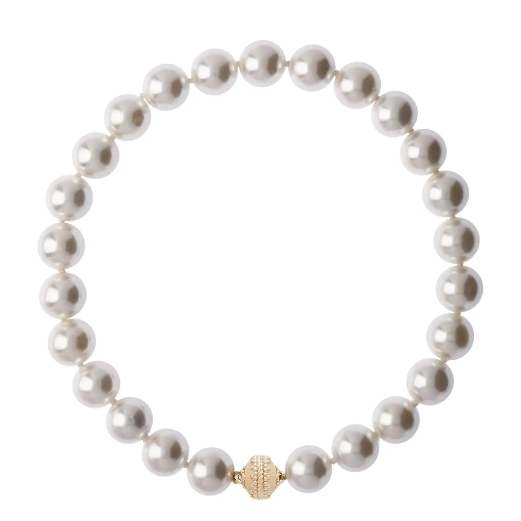 Victoire White Shell Pearl 16mm Necklace