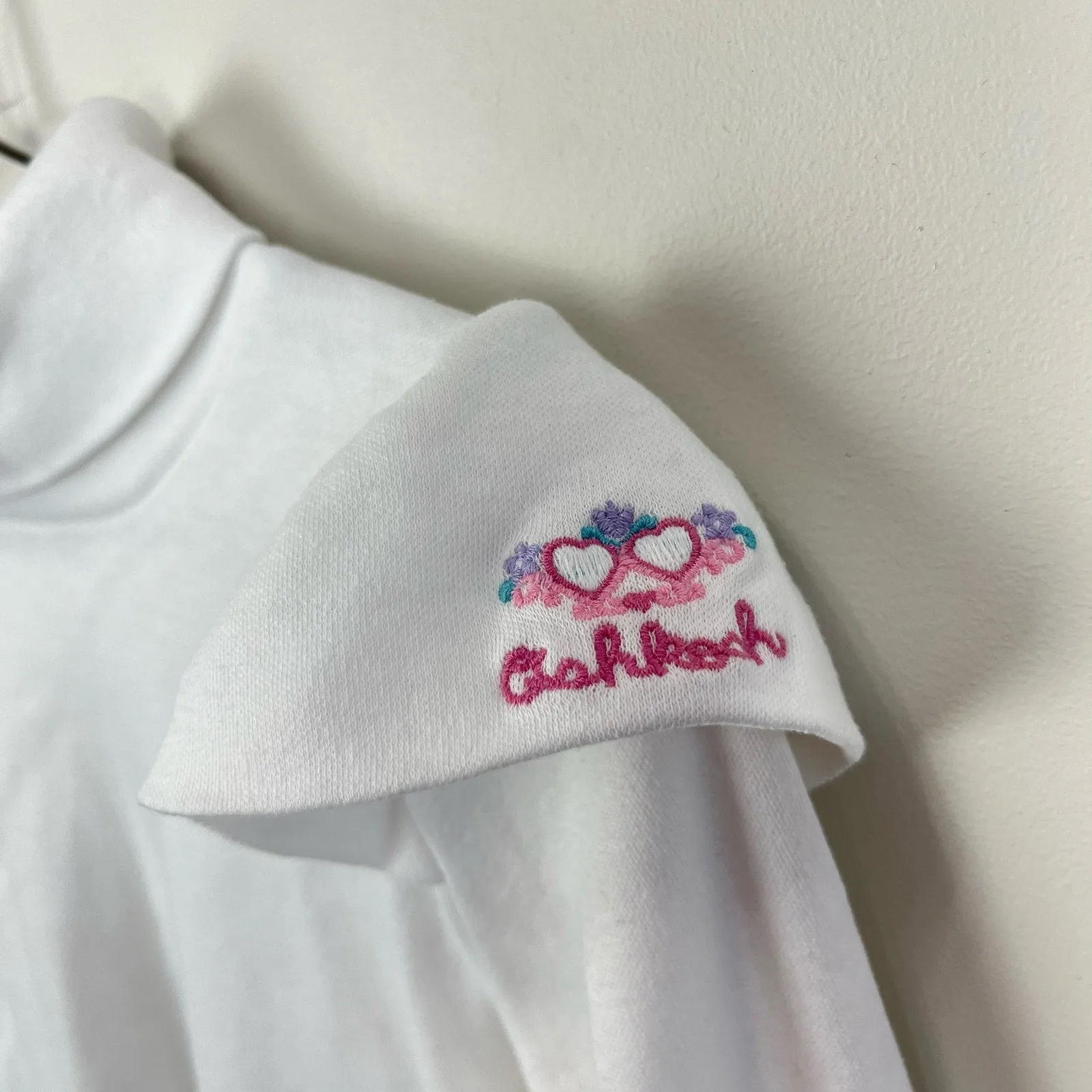 Vintage Oshkosh B'gosh White Heart Turtleneck 6 USA