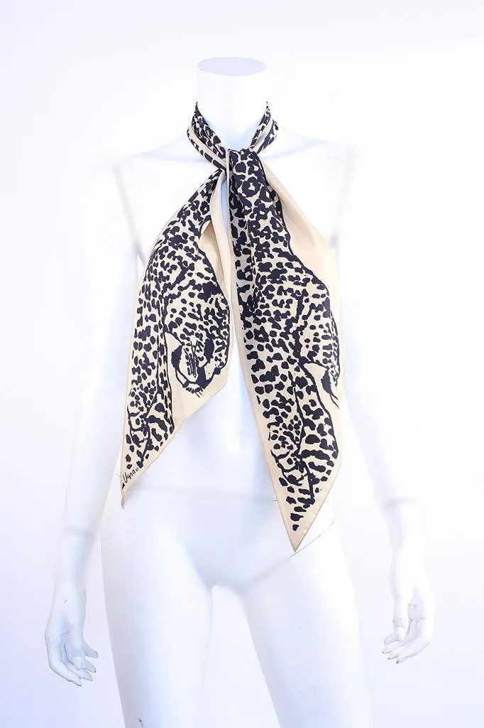 Vintage VERA Leopard Print Scarf