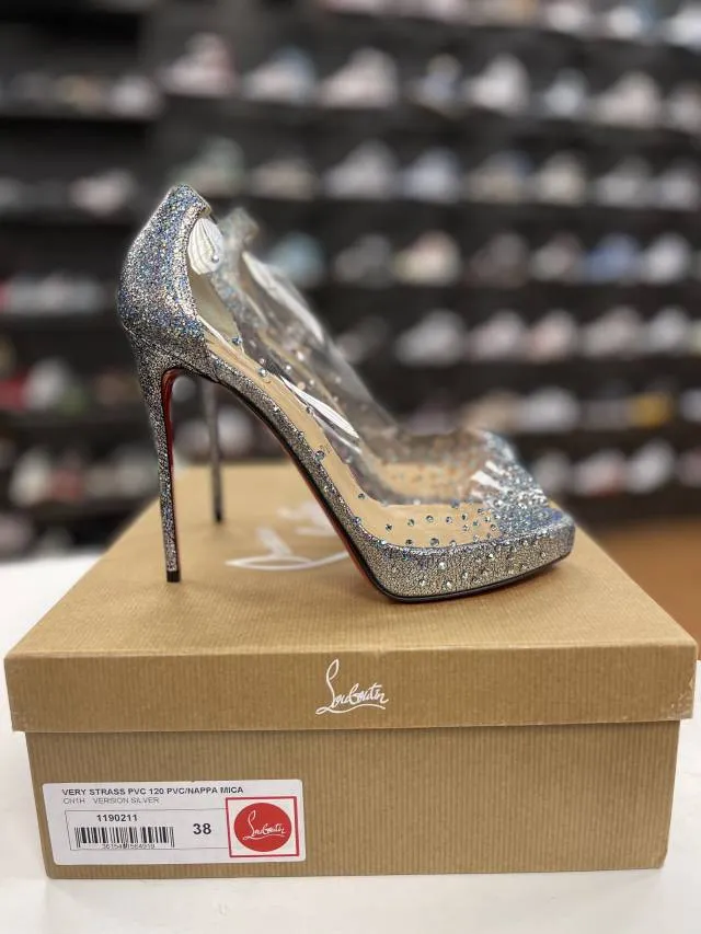 Vnds CHRISTIAN LOUBOUTIN Very Strass Embellished Peep To...