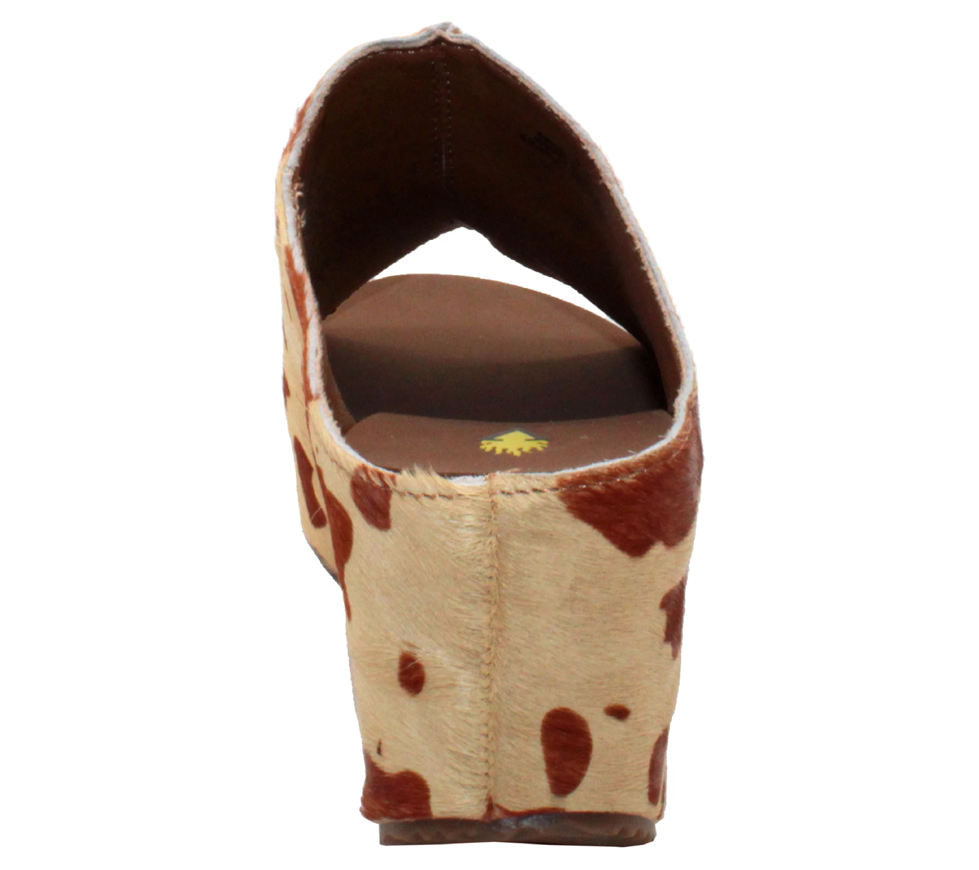 Volatile Carrier Cow Peep Toe Wedge Sandal