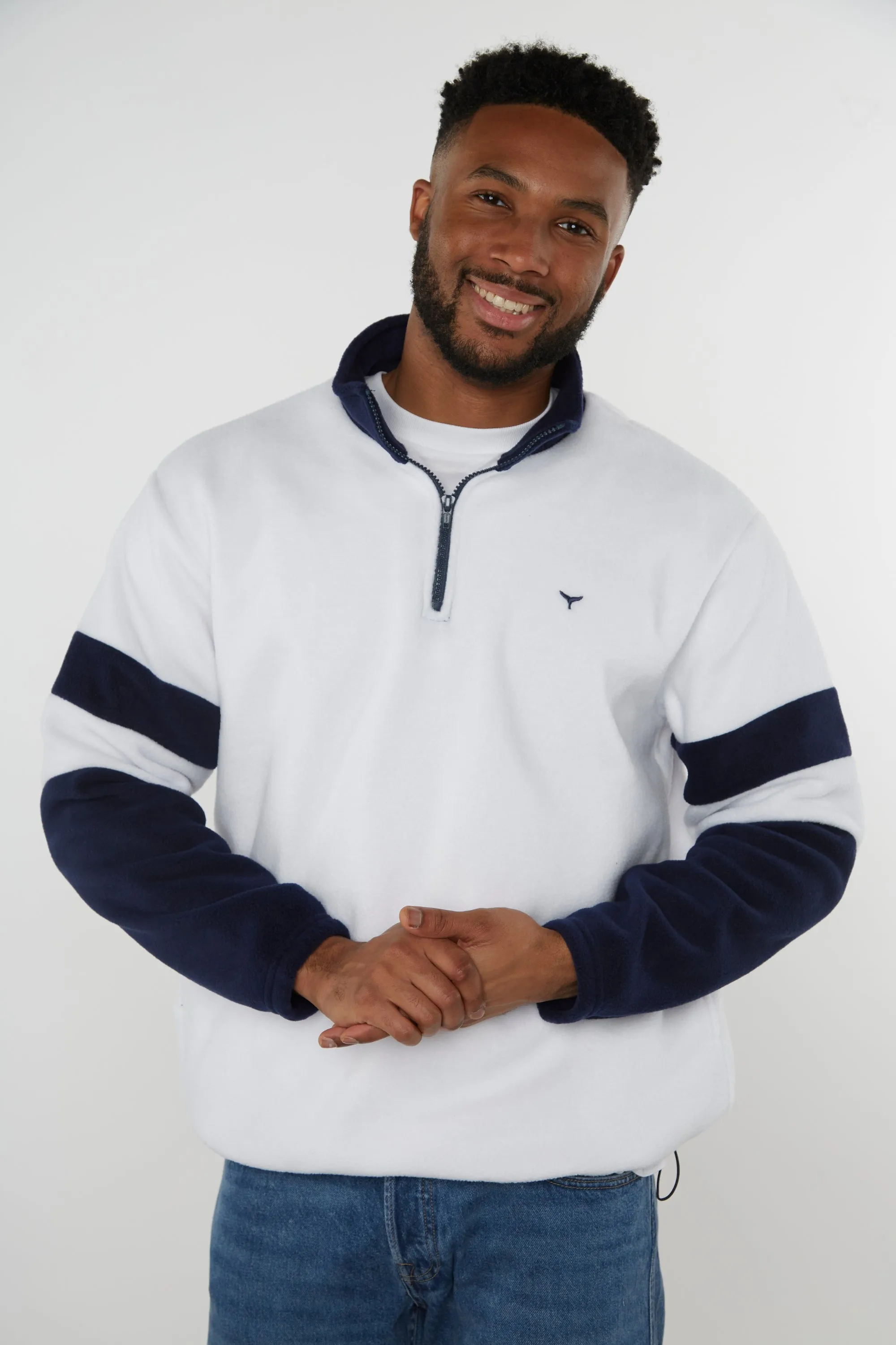 Weybourne Unisex Fleece Quarter Zip - White