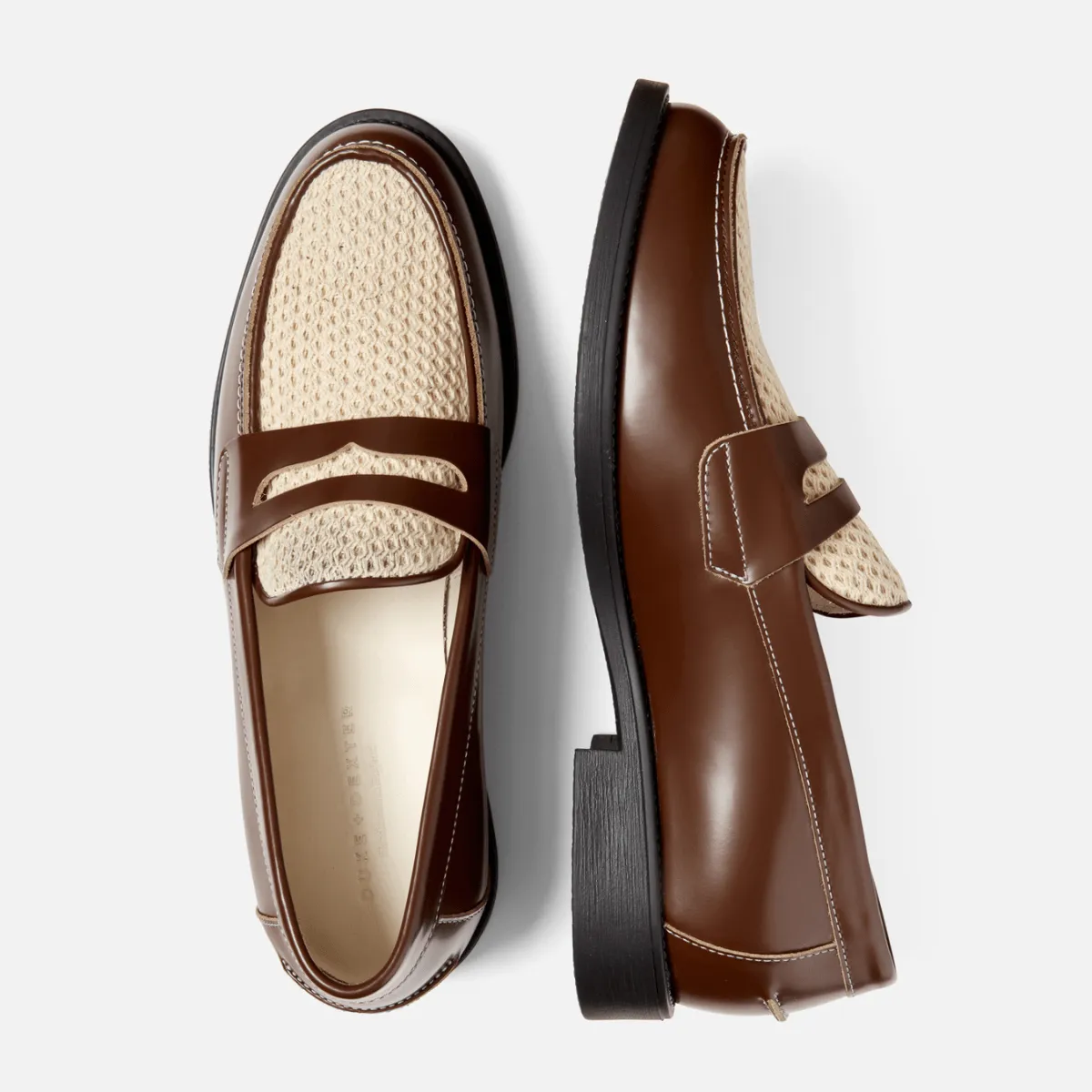 Wilde Chestnut + White Rattan Penny Loafer - Men's